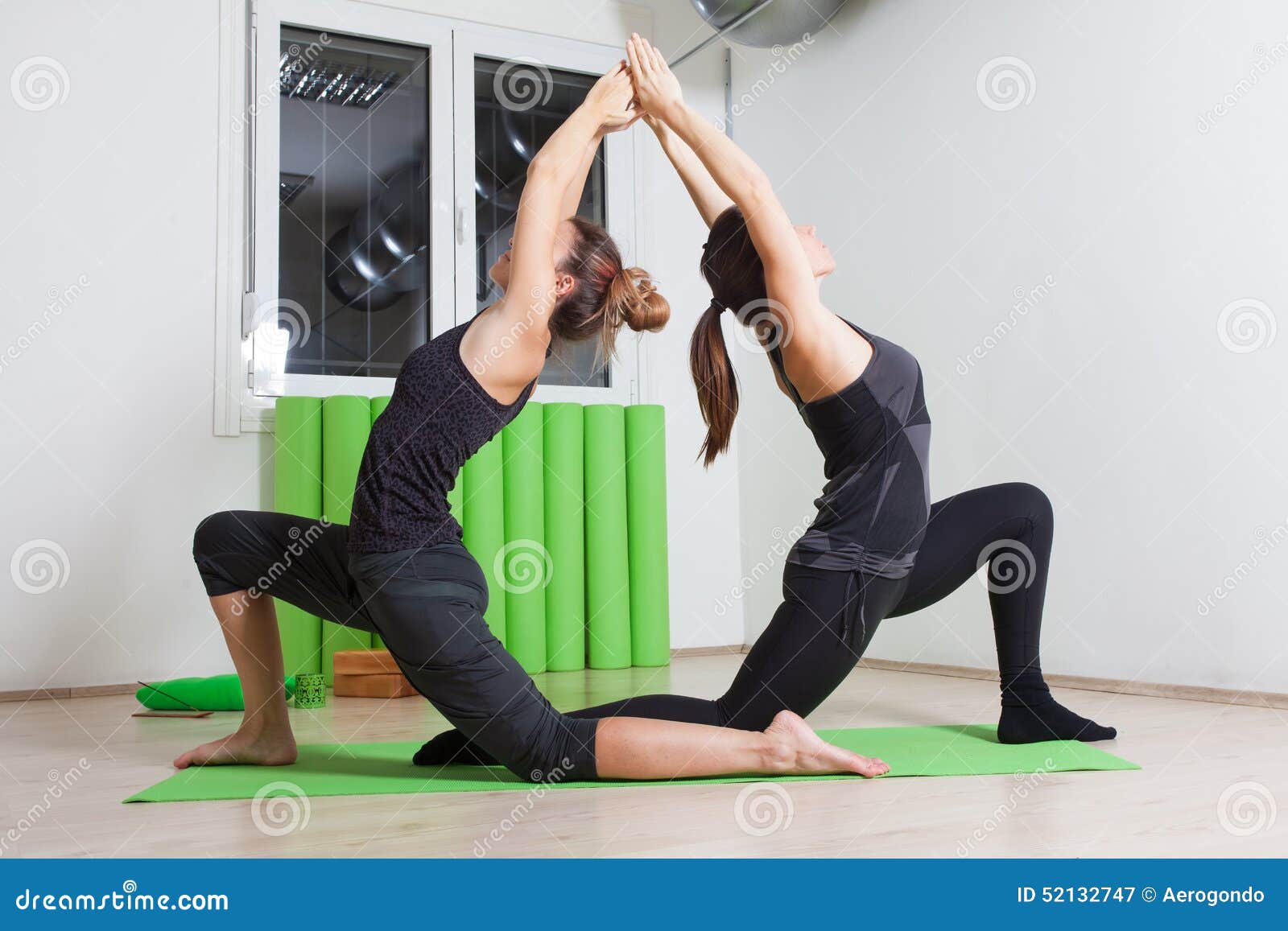 Tandem Yoga Stock Image Image Of Female Relaxation