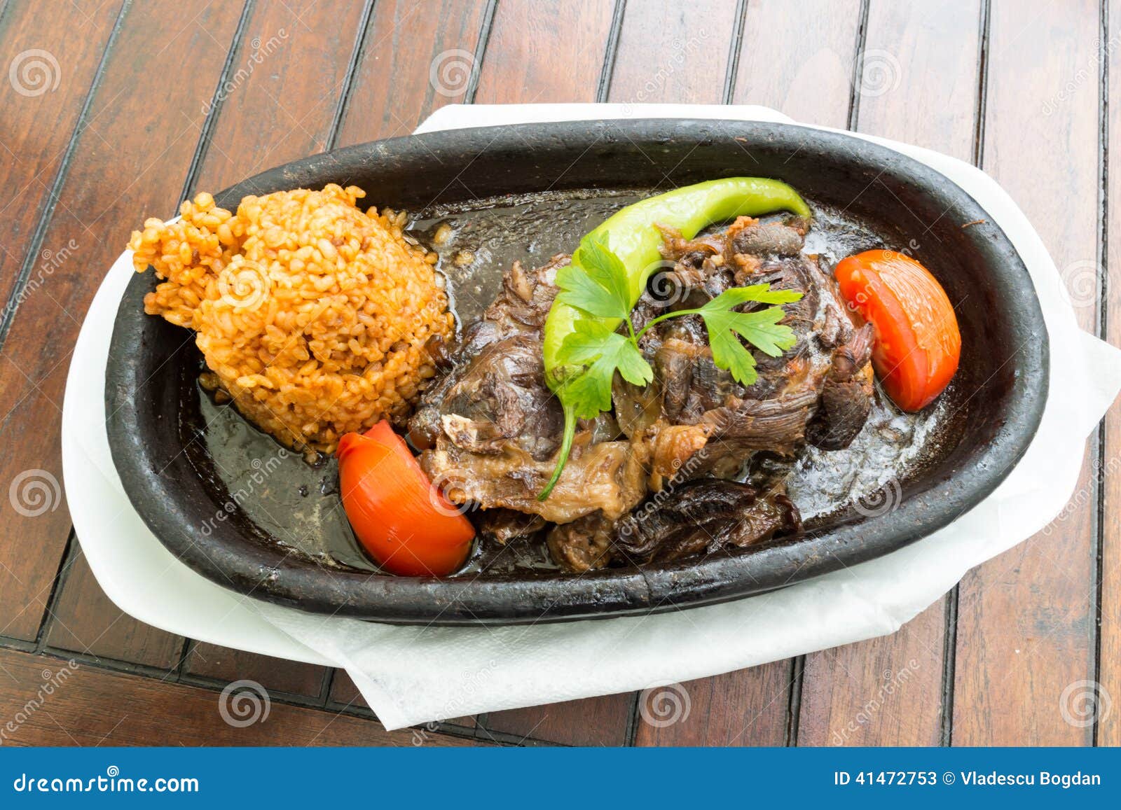Tandir kebab in bowl stock image. Image of grilled, served 41472753