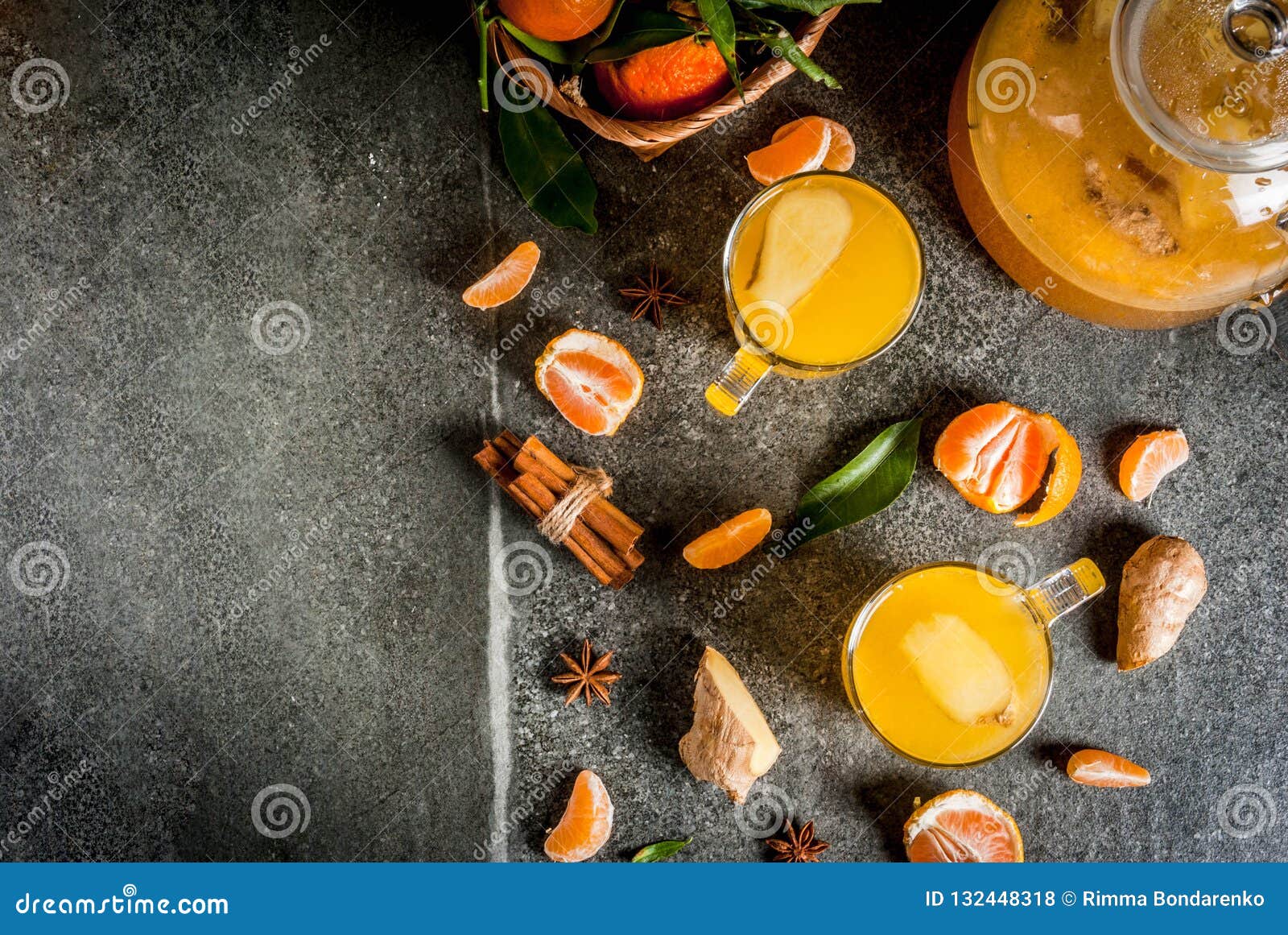 Tangerine Ginger Tea stock photo. Image of ingredient - 132448318
