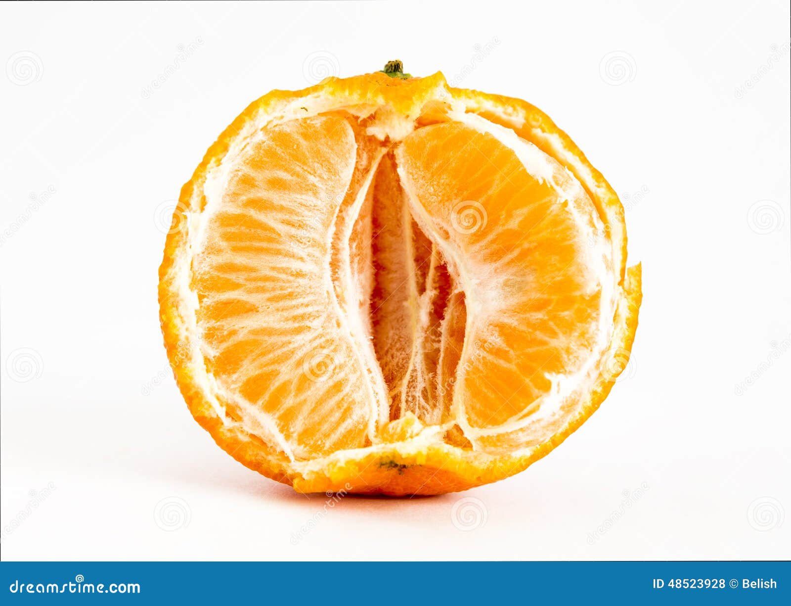 Tangerine half stock photo. Image of staple, mandarin 48523928