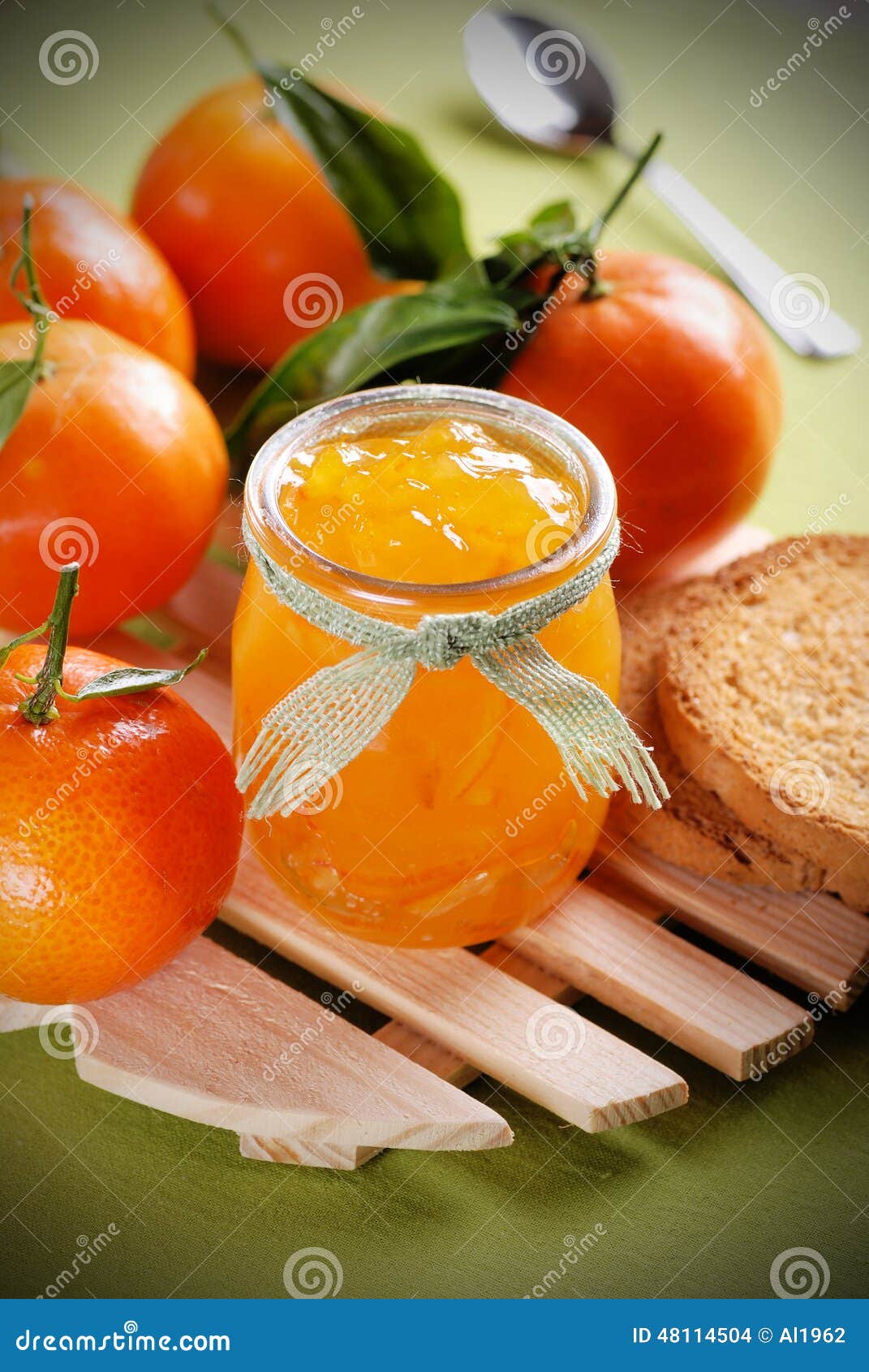 Tangerine jam in glass jar stock photo. Image of fresh 48114504