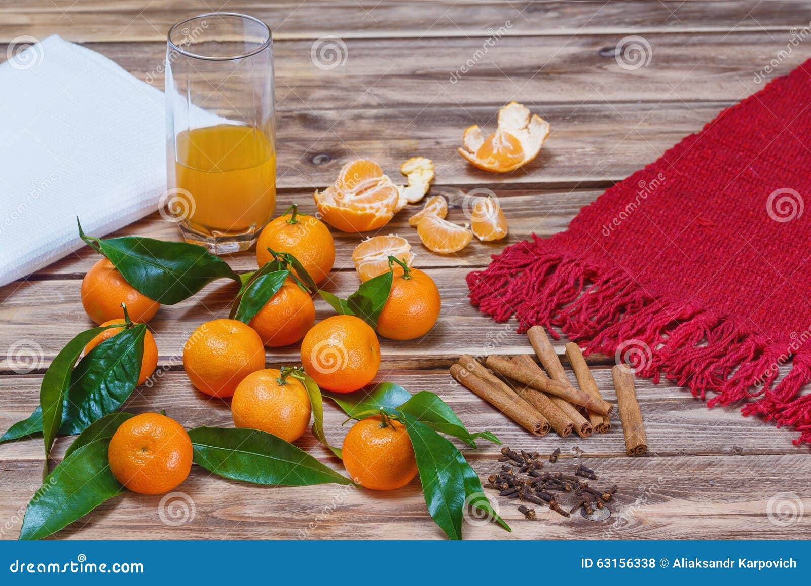 Tangerine Juice , Cinnamon and Cloves Stock Photo - Image of organic ...
