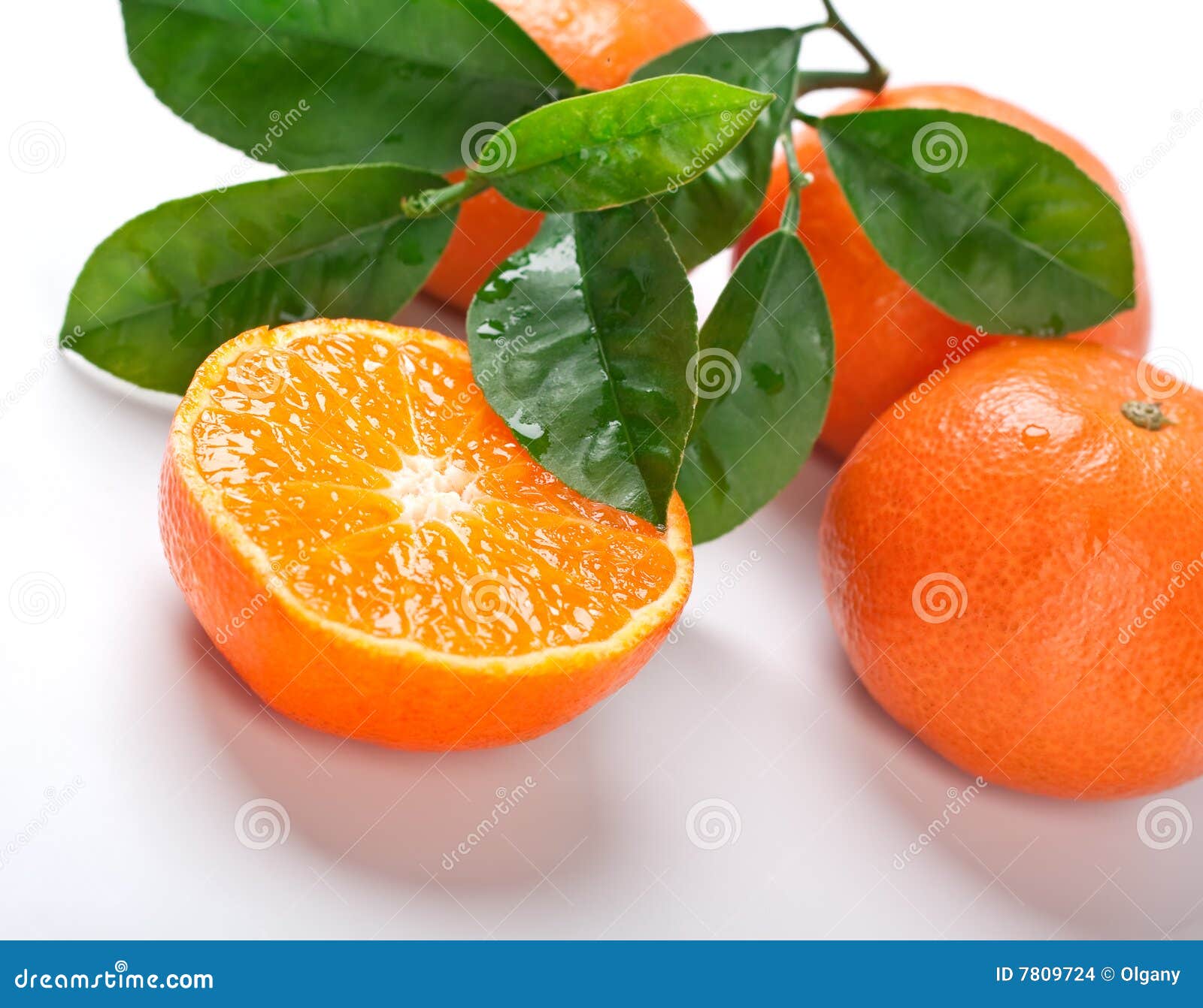 Tangerines with Green Leaves Stock Photo Image of juicy, orange 7809724