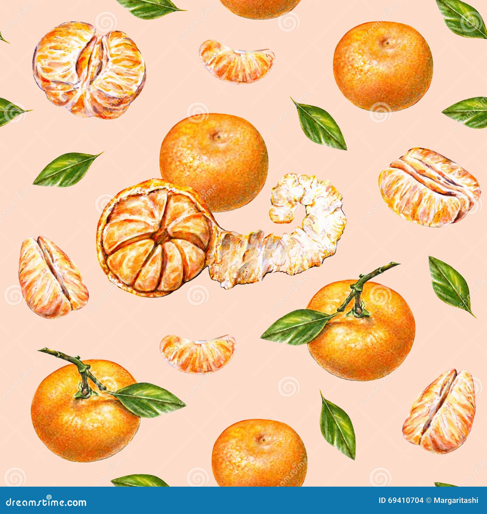 Tangerines. Watercolor Drawing. Ripe Peeled Tangerine. Handwork. Tropical  Fruit. Healthy Food Stock Illustration - Illustration of creativity,  fruits: 69410704