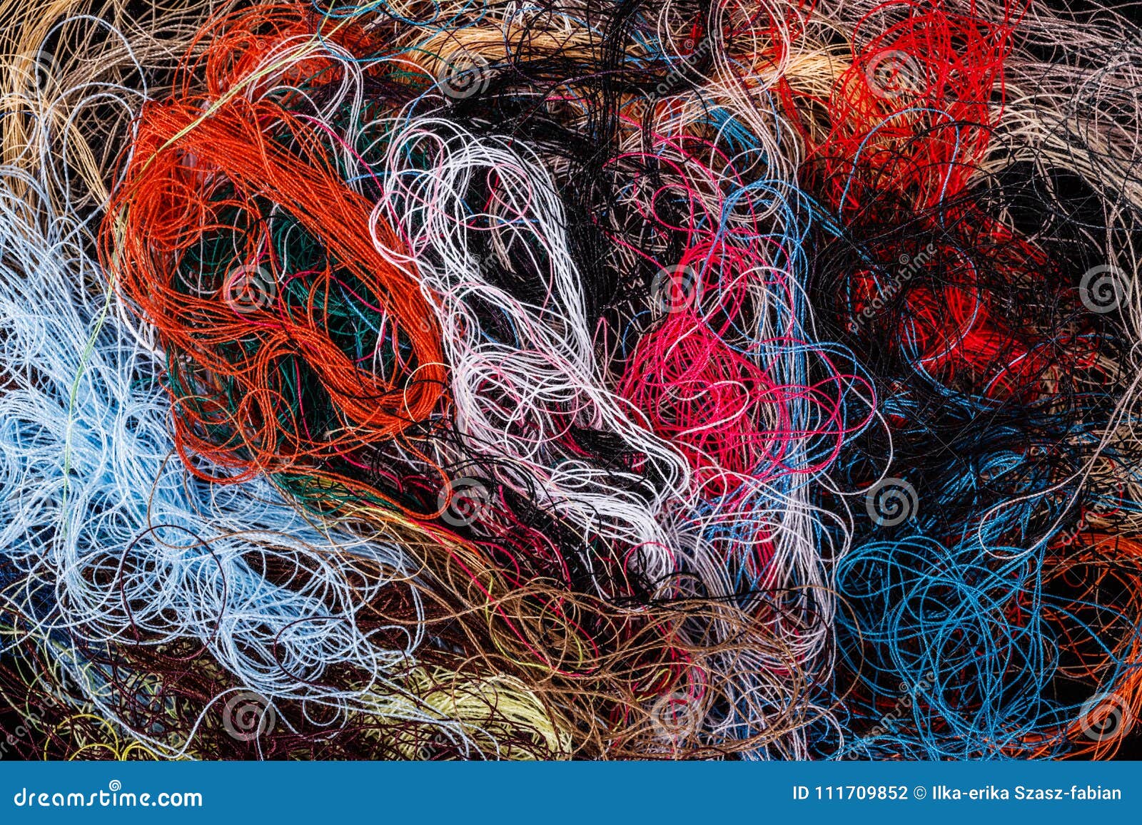 Tangled Colorful Sewing Threads Background Stock Photo - Image of ...