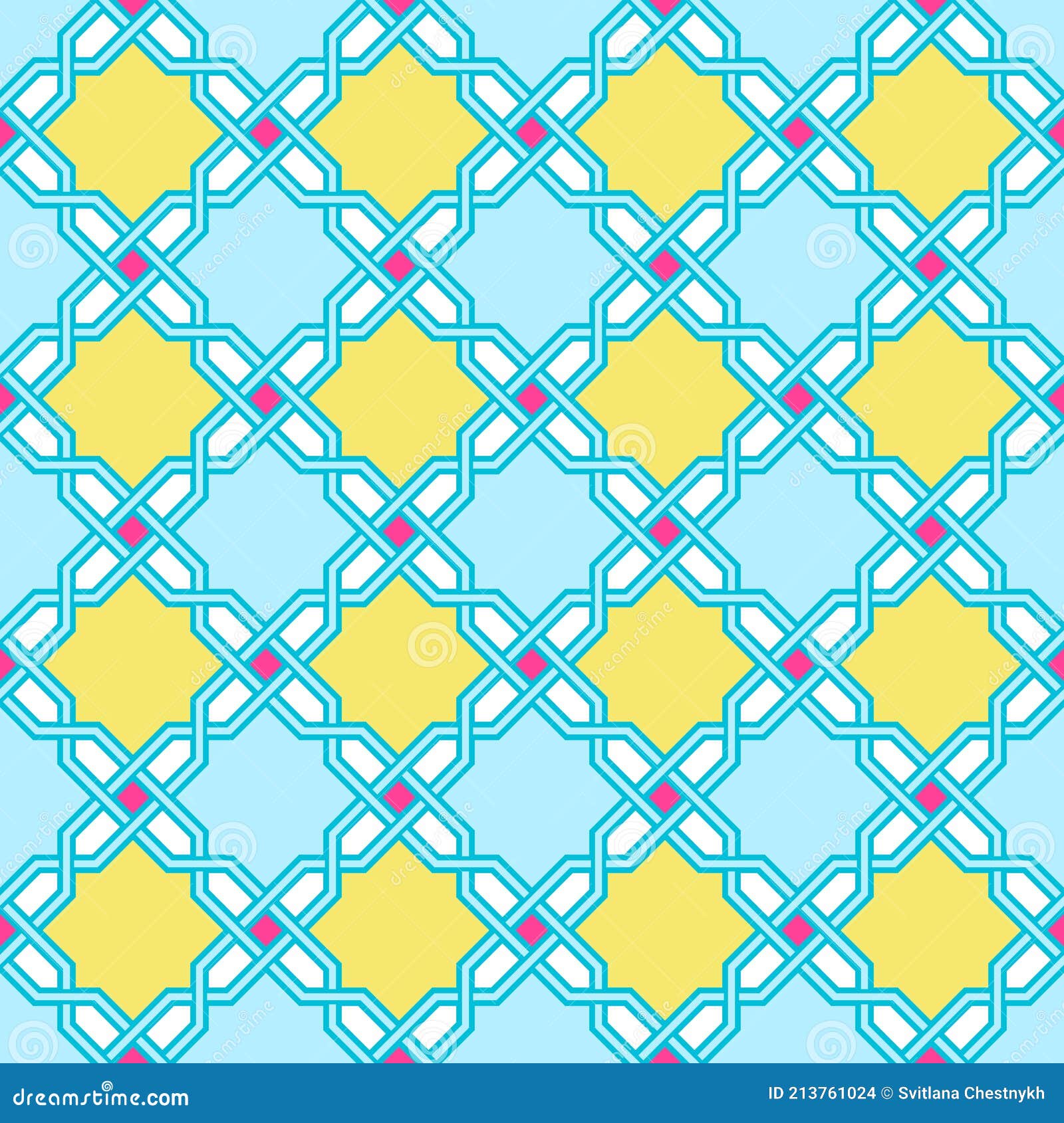 tangled lattice pattern inspired by traditional arabic geometry