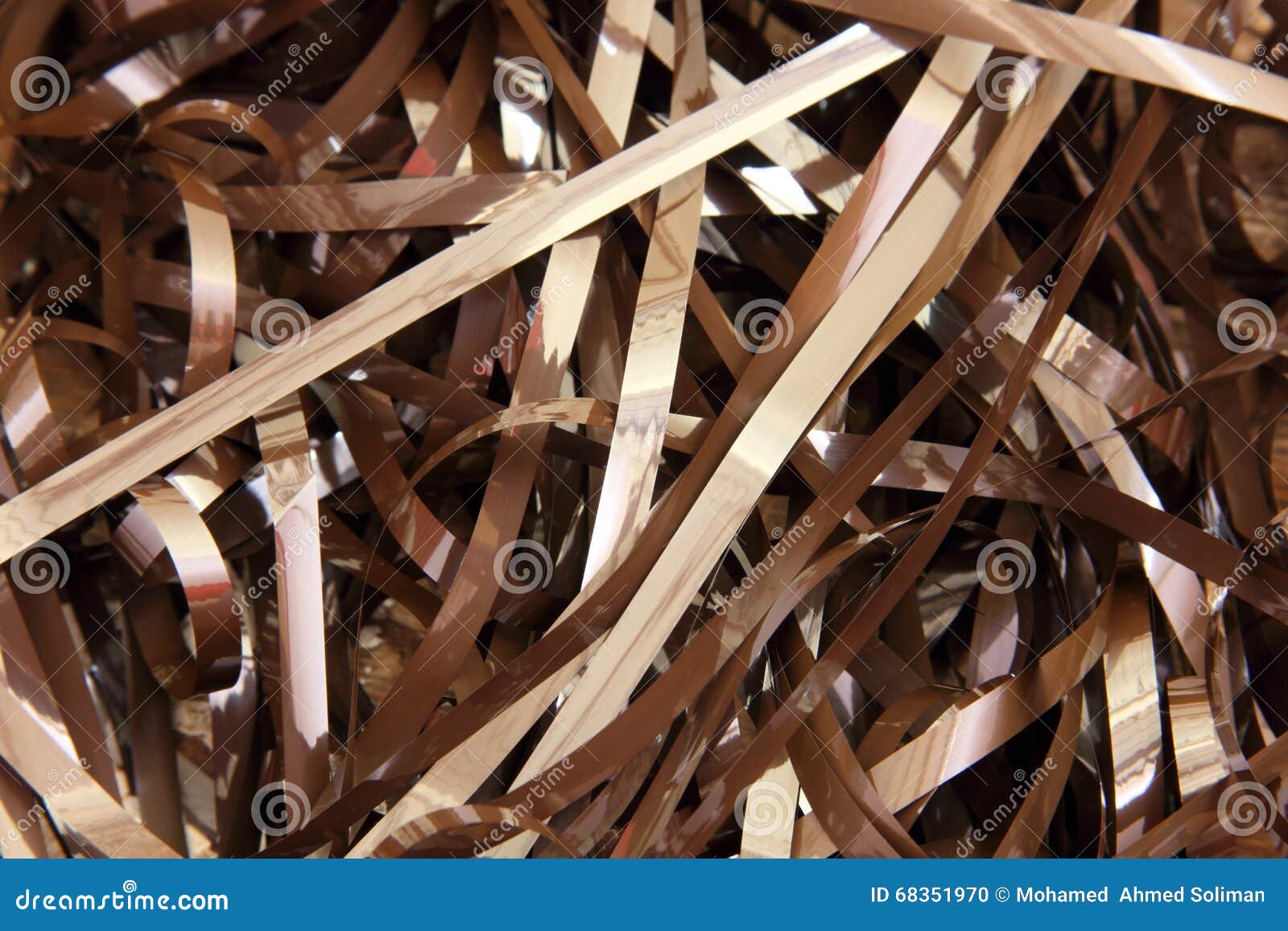 Tangled Ribbon of Audio Cassette Tape Stock Photo Image of inside