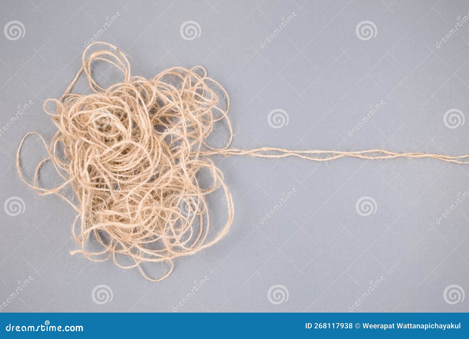 Unraveling Rope Isolated On White Background Stock Photo