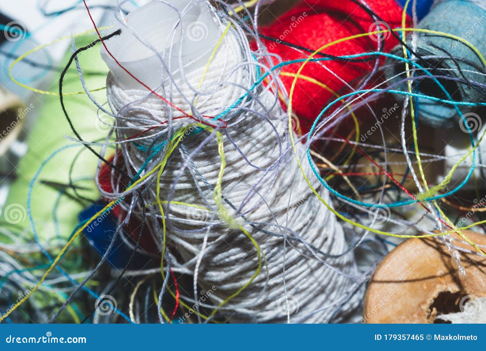 Tangled Threads for Sewing. Coils of Thread Stock Image Image of loop