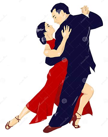 Tango dancers - isolated stock vector. Illustration of illustrations ...