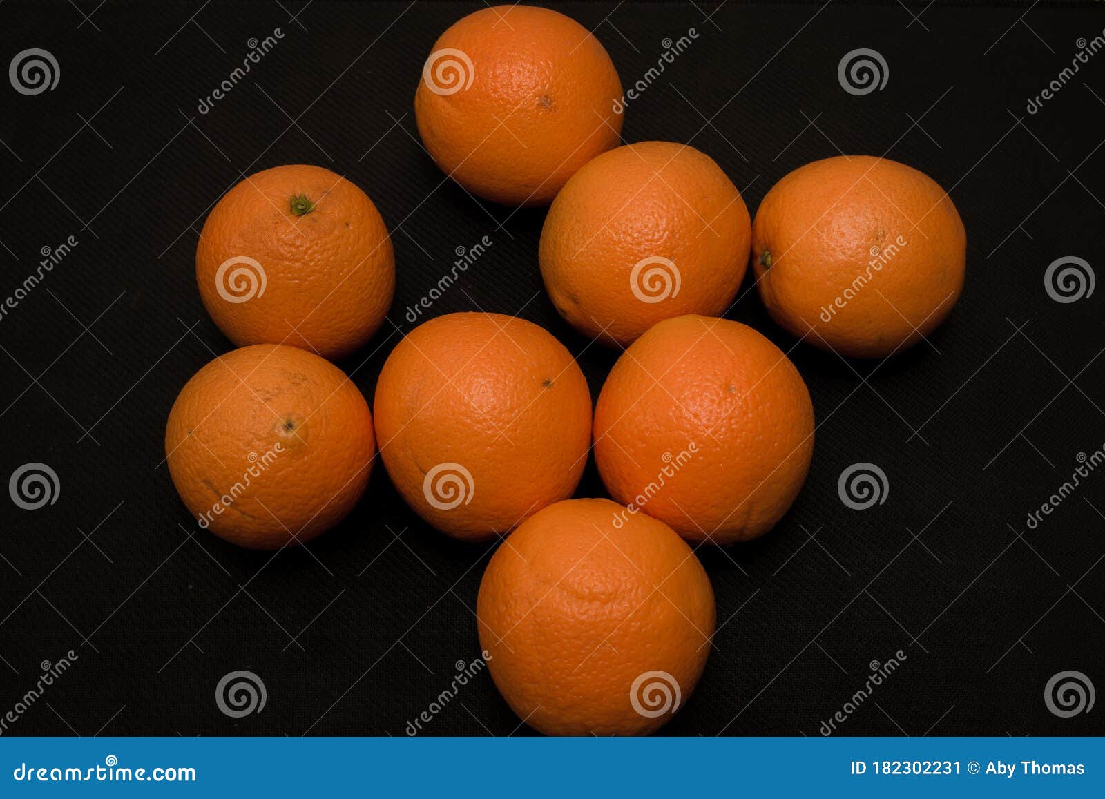 Tangy Oranges on Dark Black Surface Stock Image Image of health