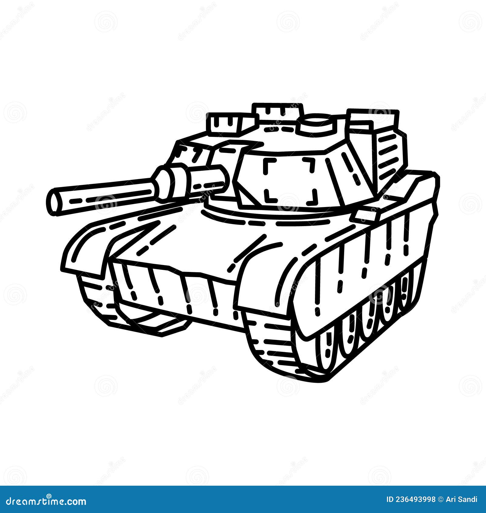 Hand drawing styles for Military items. Soldier doodle. Stock Vector