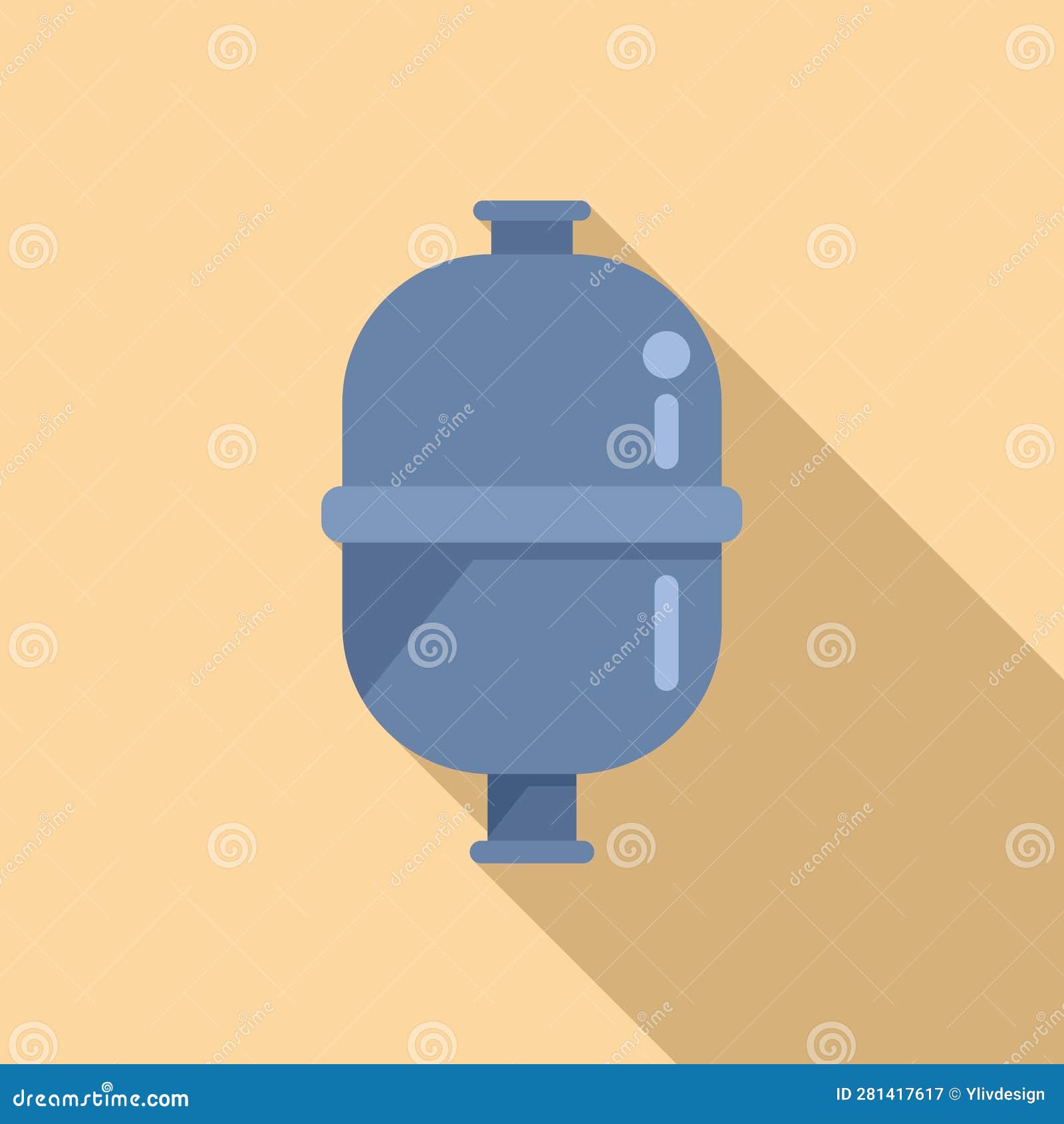 Tank Filter Icon Flat Vector. Beach Pool Stock Illustration