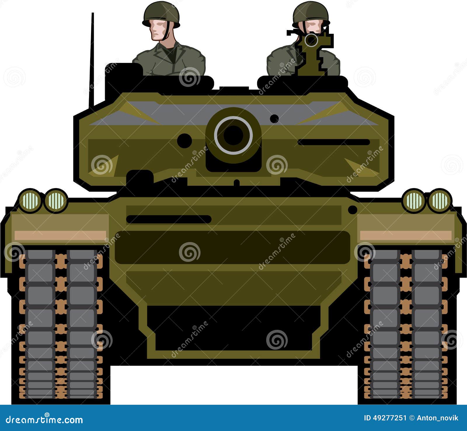 Tank Front stock vector. Illustration of armour, detail - 49277251