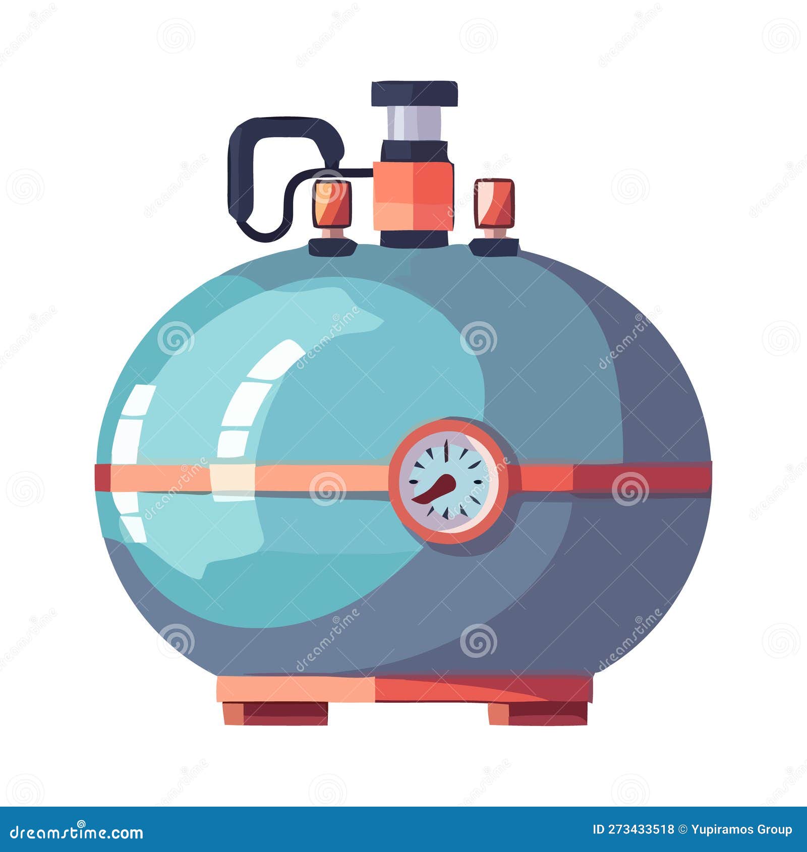 Tank with gauge stock vector. Illustration of manufacture 273433518