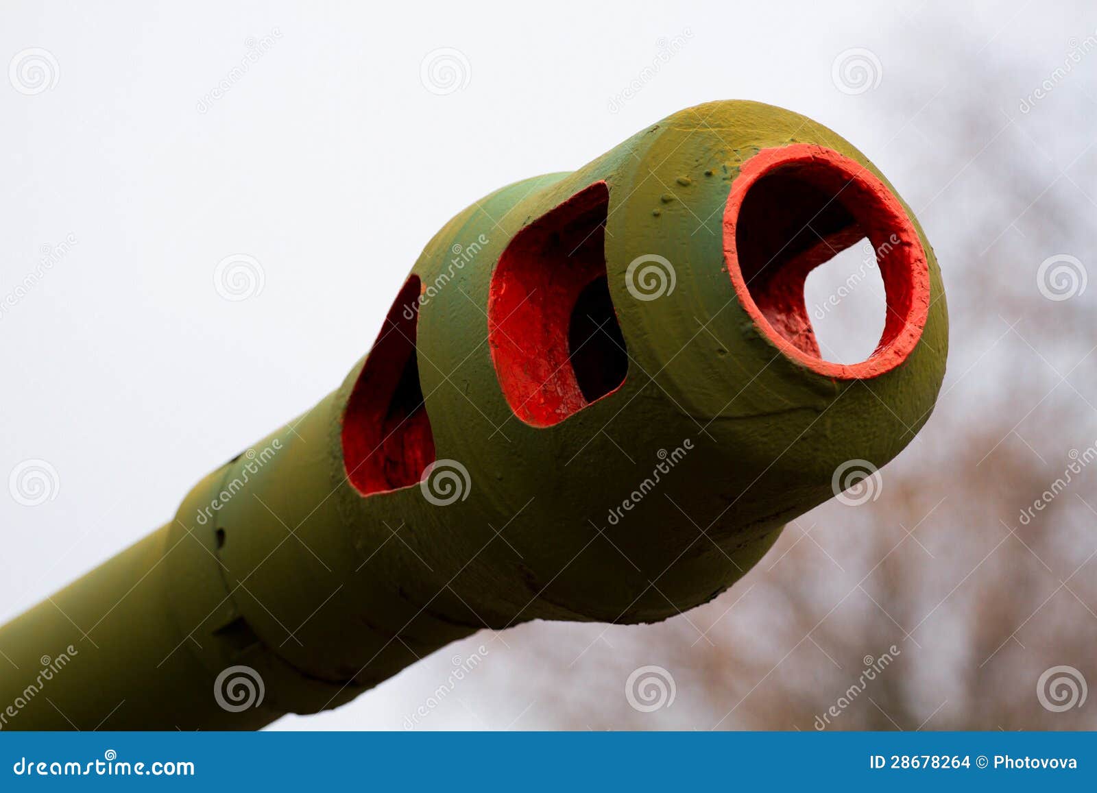 Tank gun barrel stock photo. Image of clouds, launcher 28678264