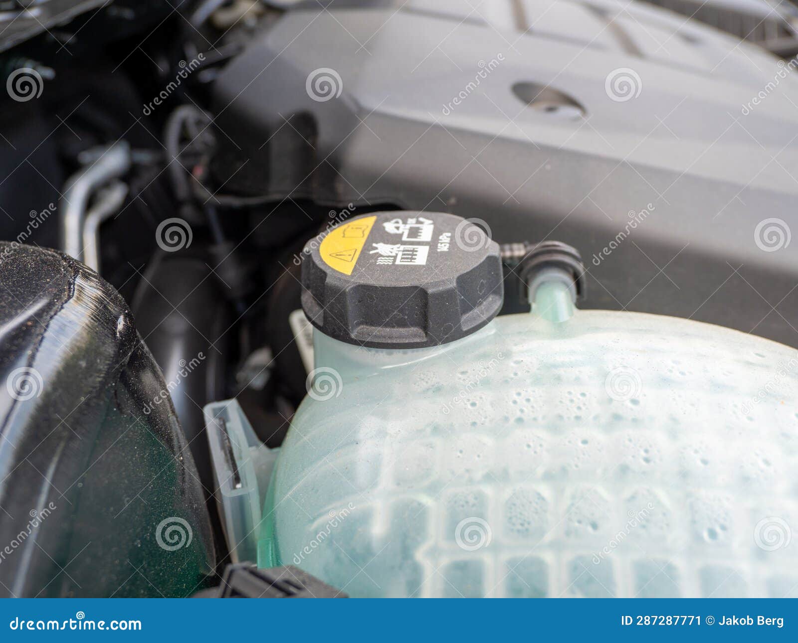 Tank of Liquid Antifreeze of the Cooling System of the Car Radiator