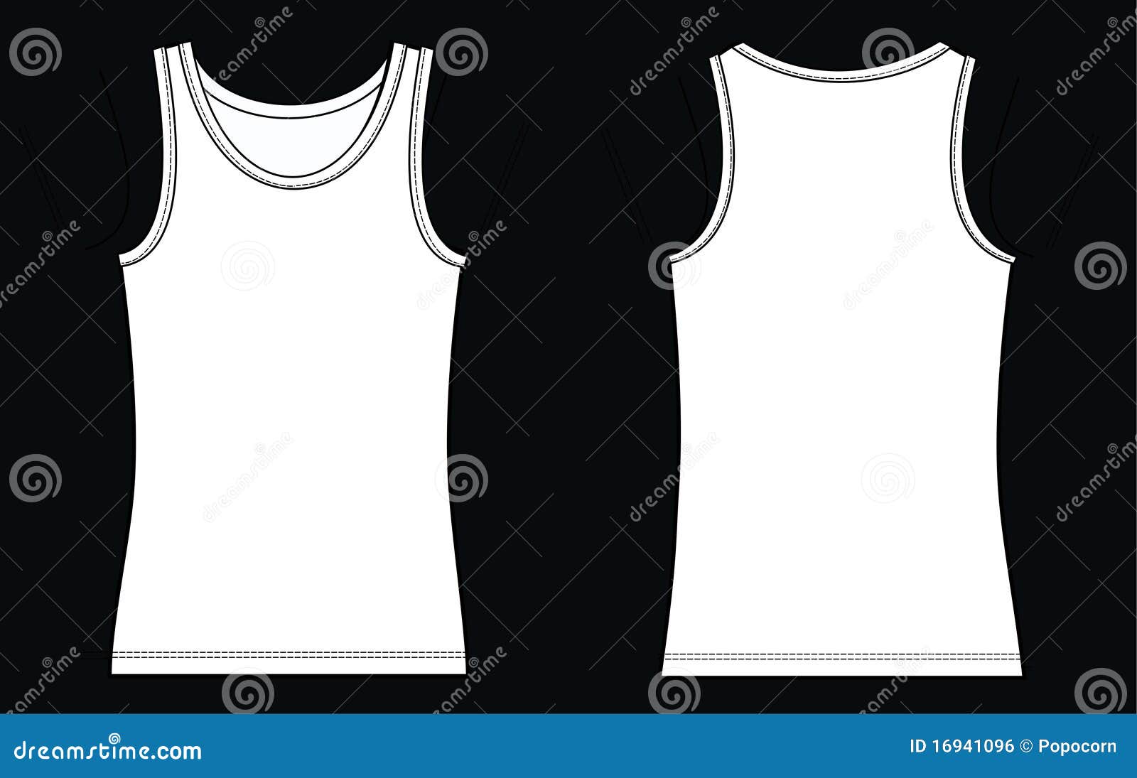 Tank top stock vector. Illustration of garment, line - 16941096