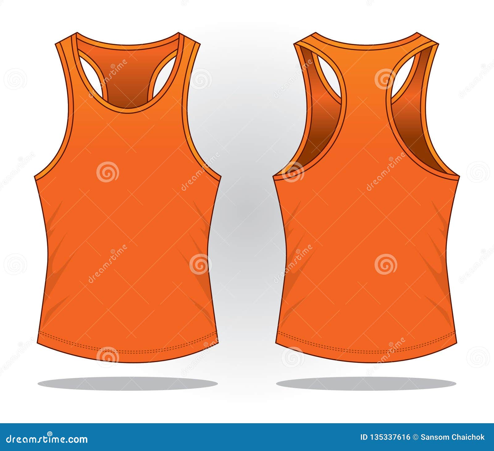 Download Orange Tank Top Vector For Template Stock Vector ...