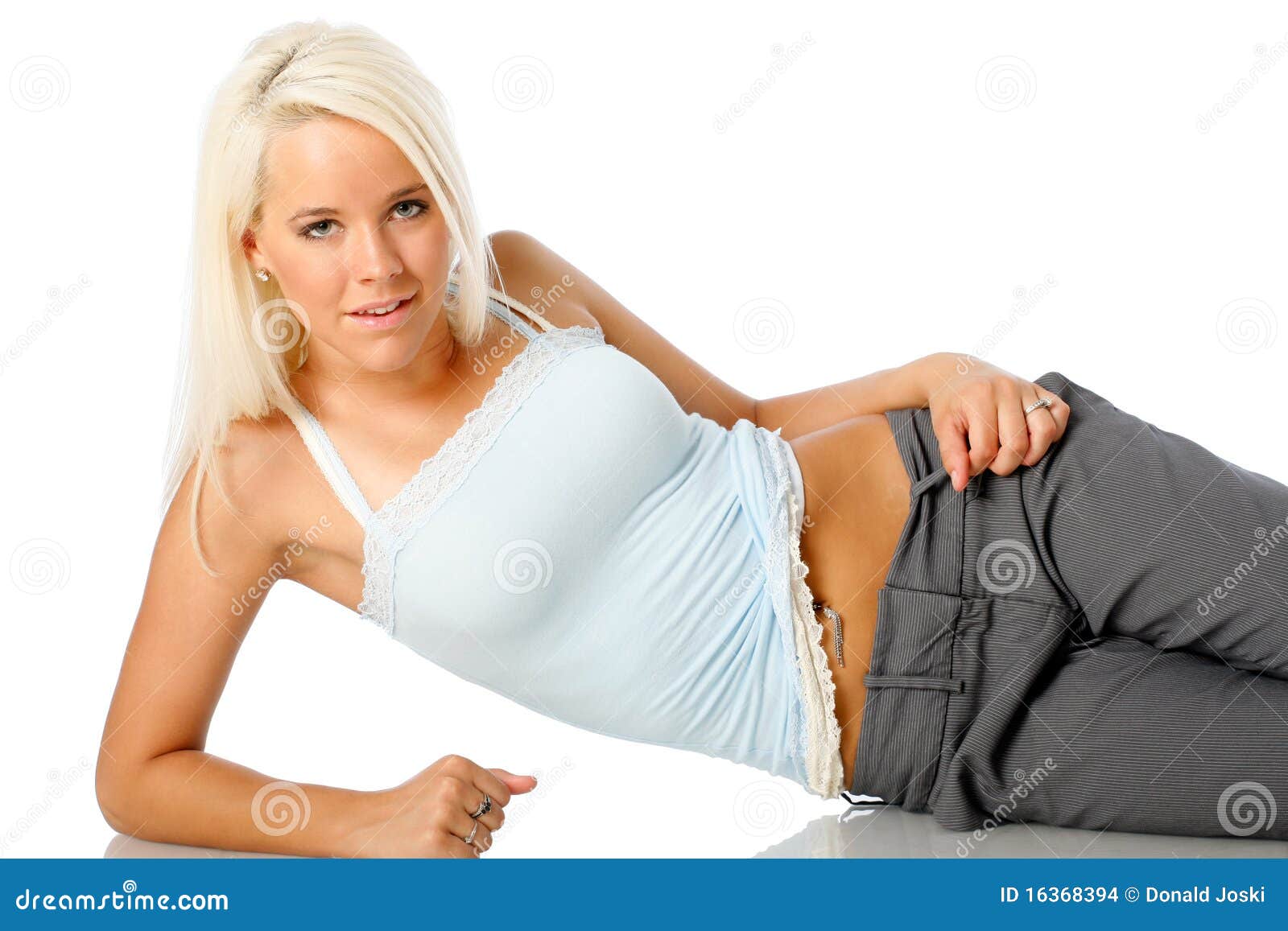 Tank top with dress pants stock photo. Image of hairstyle 16368394