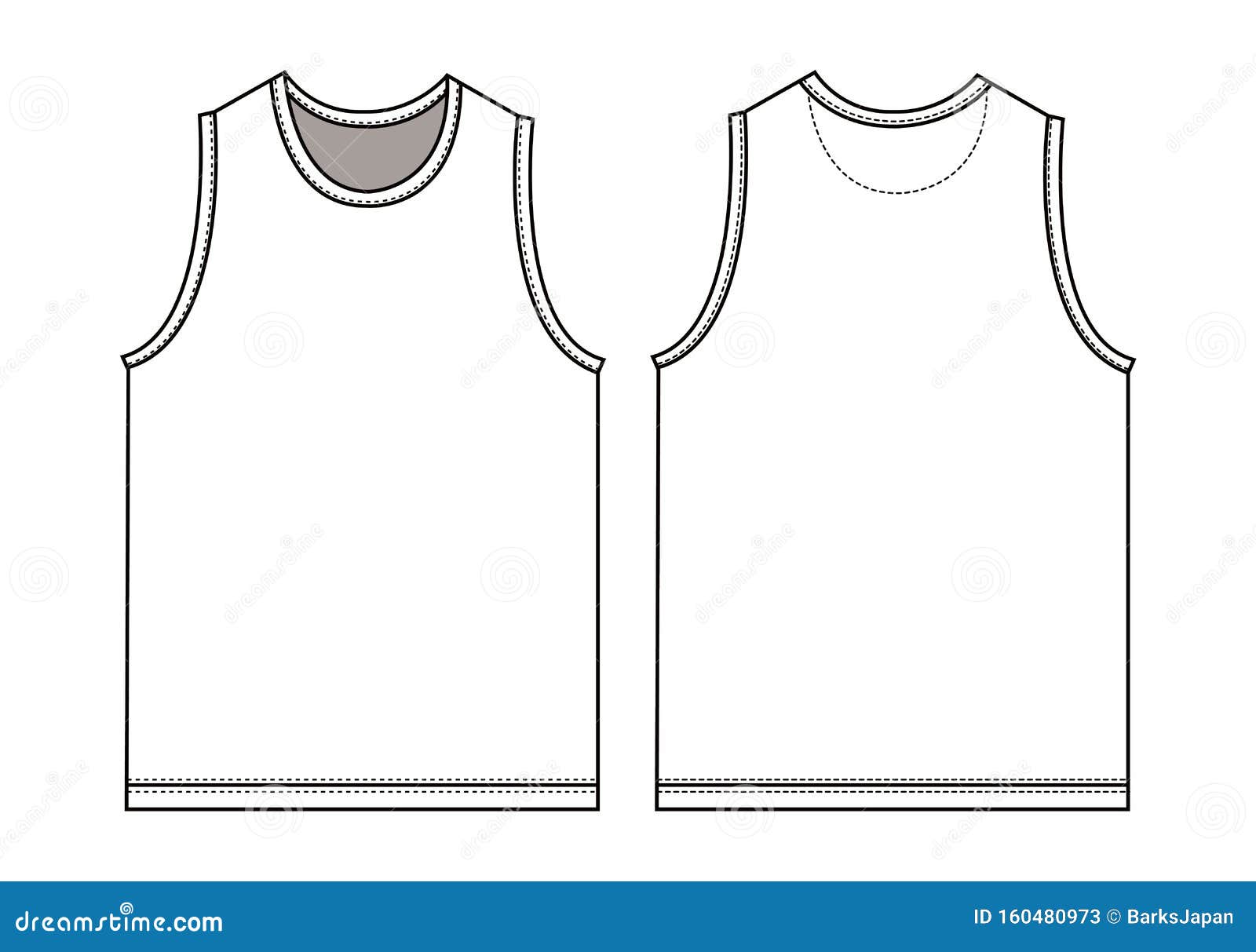 Tank Top, Sleeveless Shirt Illustration / White Stock Vector - Illustration  of tanktop, clothes: 160480973