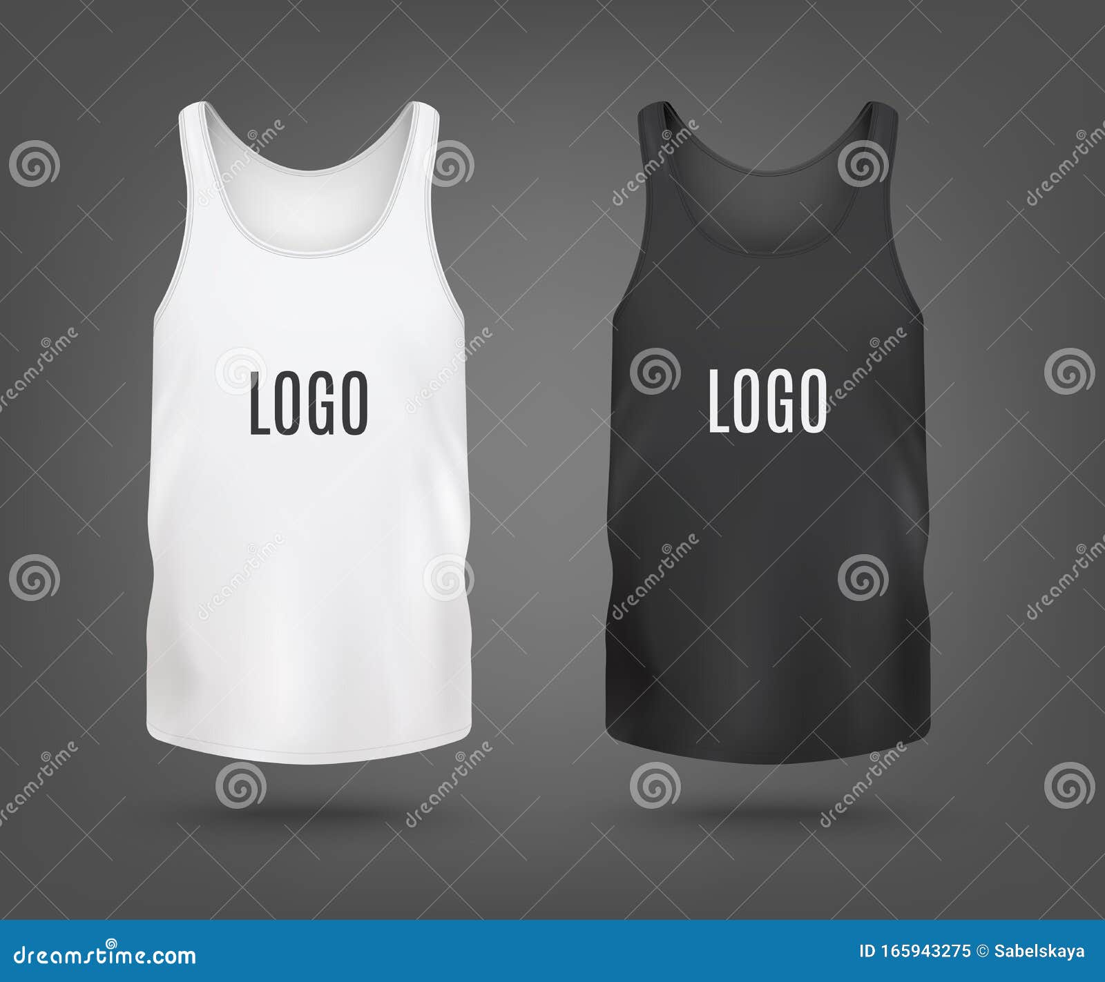 Download Tank Top Or Sleeveless Shirt Template Realistic Vector ...