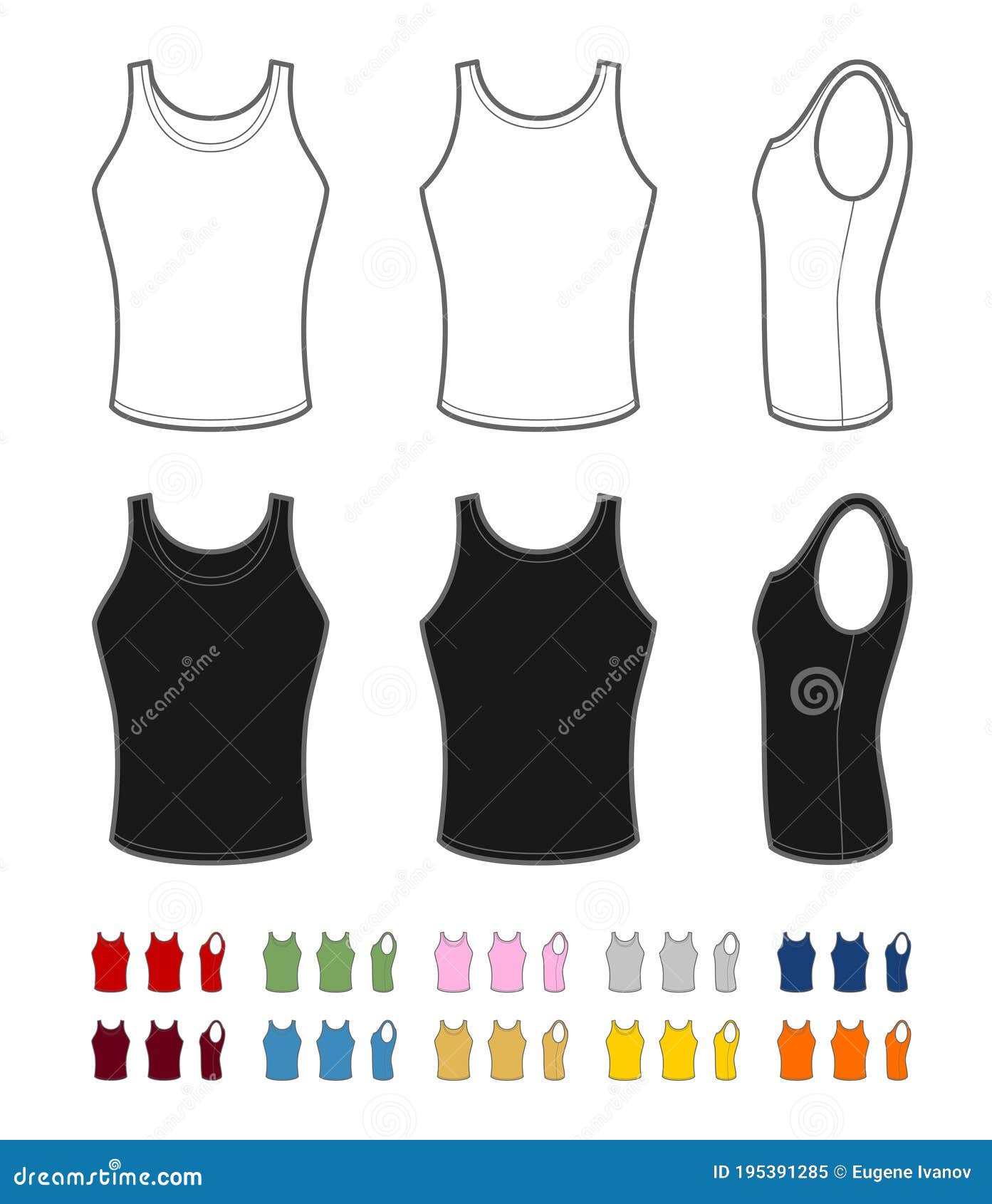 Download Tank top stock vector. Illustration of side, silhouette ...