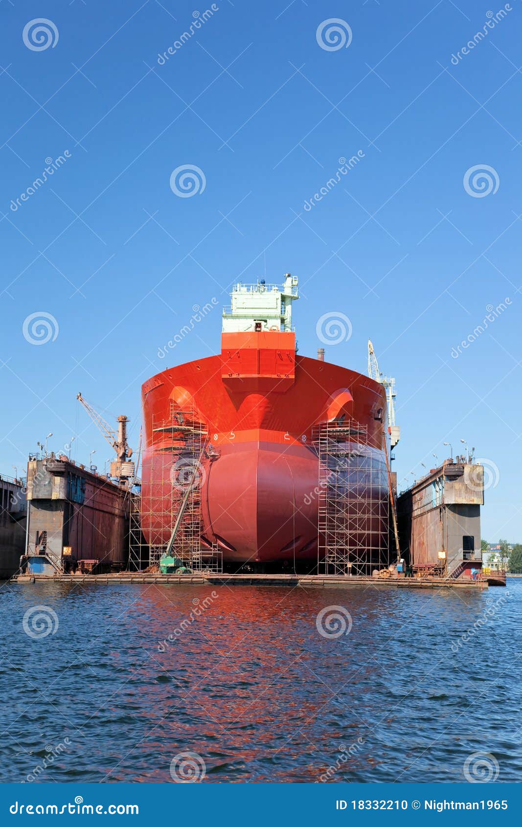 Tanker in dry dock stock photo. Image of freight, dock 18332210