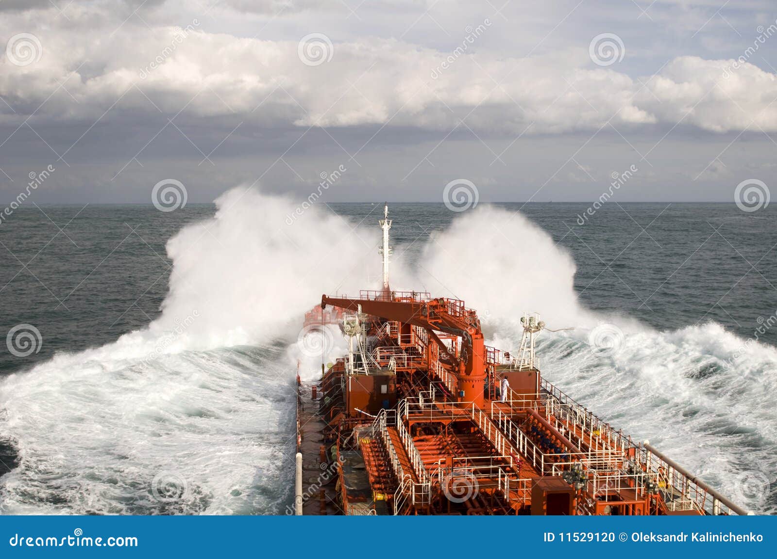 Tanker in heavy storm stock photo. Image of crude, freight 11529120