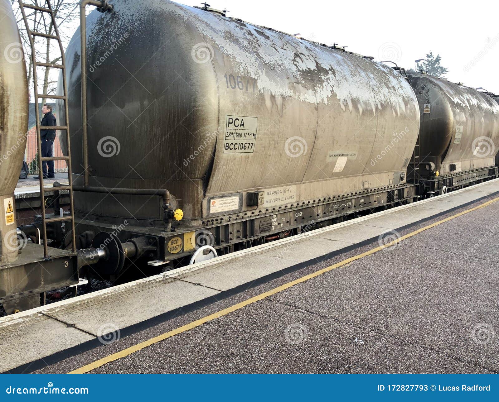 Tanker train car editorial stock photo. Image of train 172827793