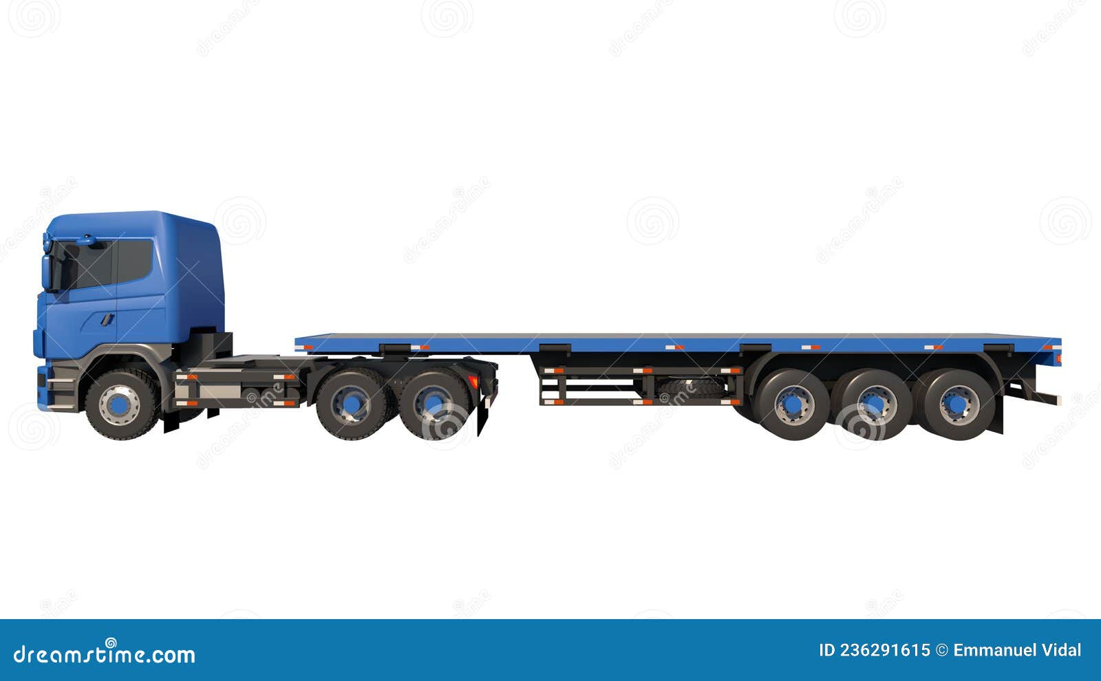 tanker truck 2- lateral view white background 3d rendering ilustracion 3d