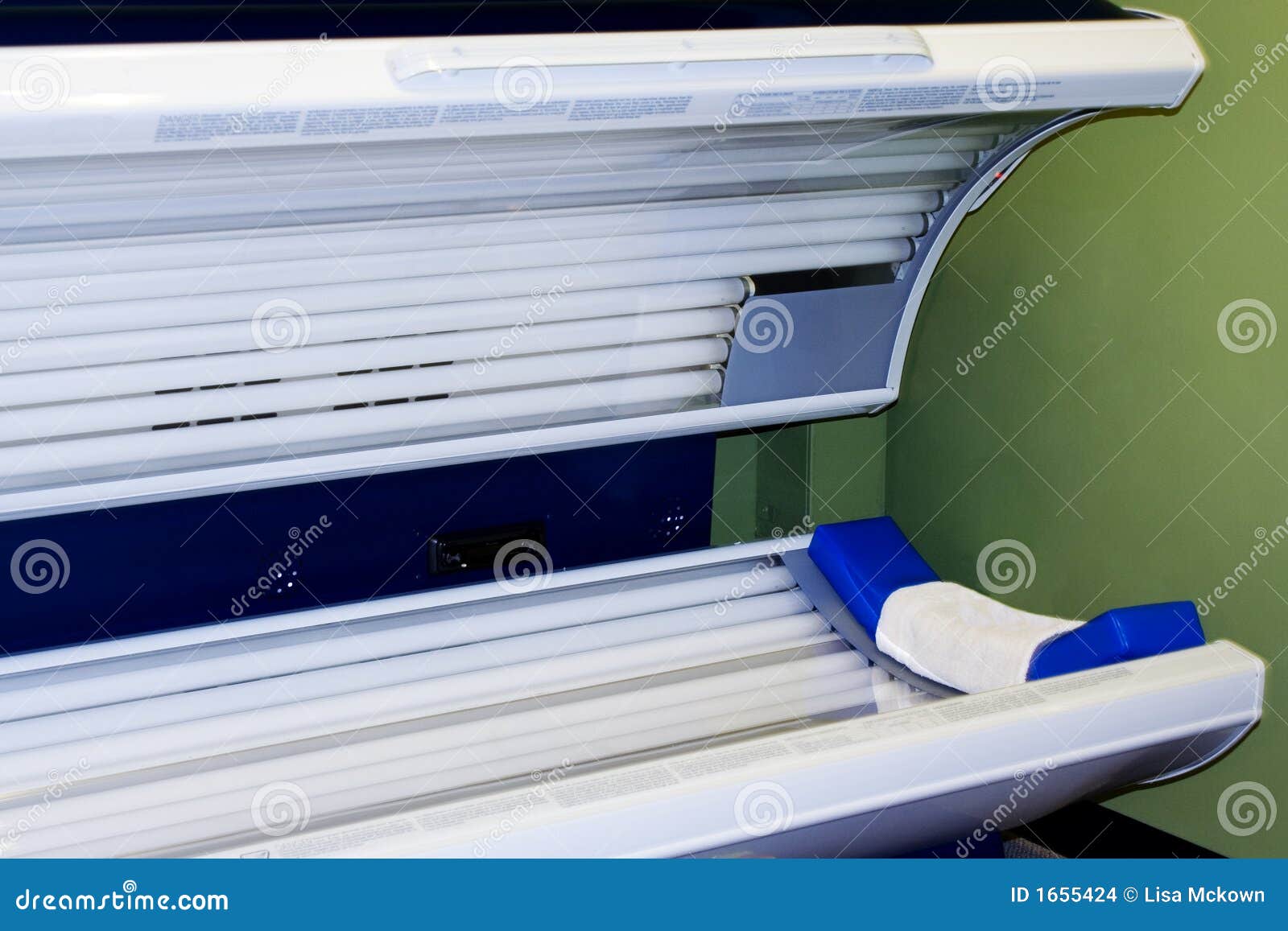 Tanning Bed stock photo. Image of fans, solarium, shiny 1655424