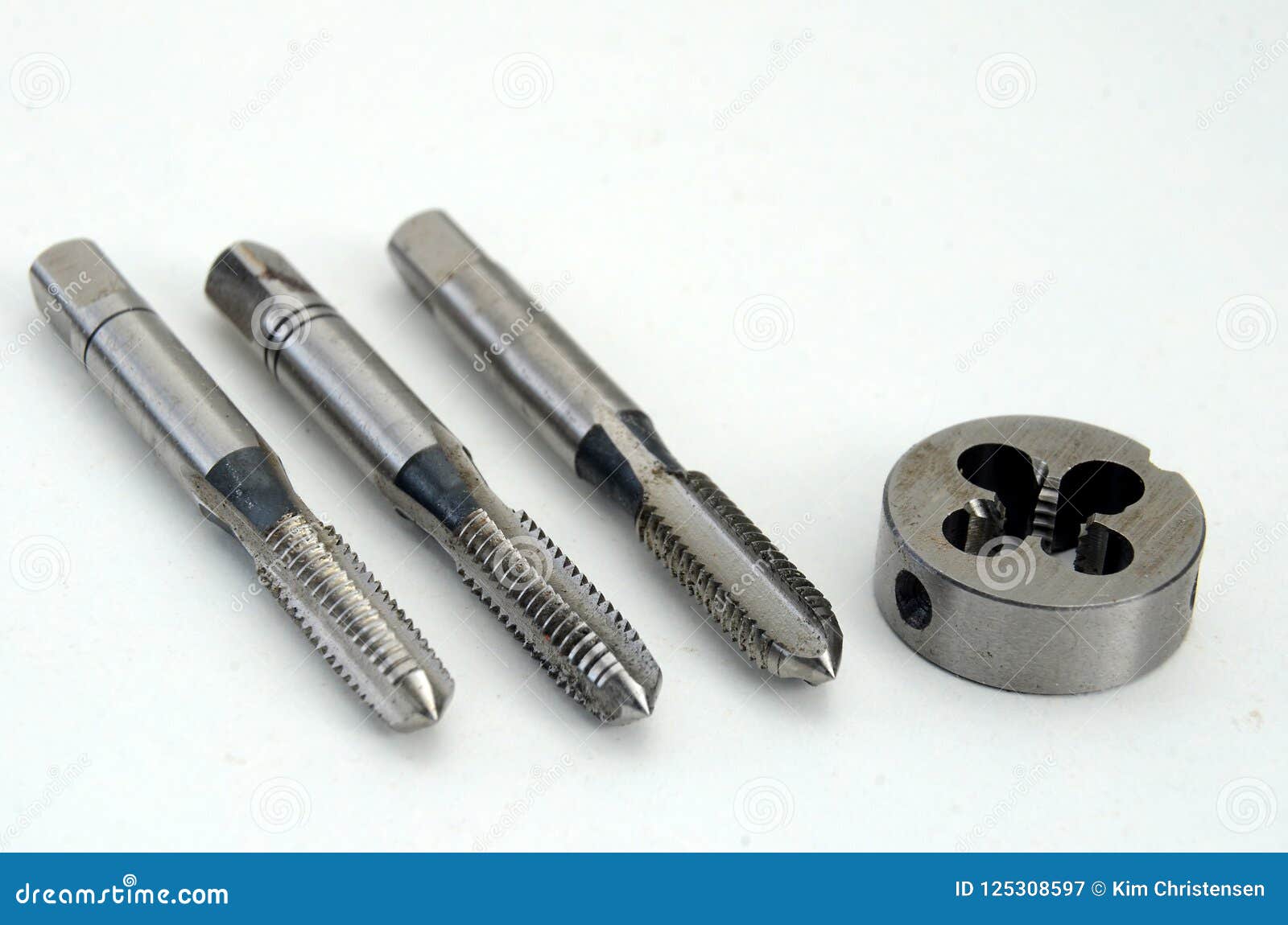 Tap and die set stock image. Image of second, plug, solid 125308597