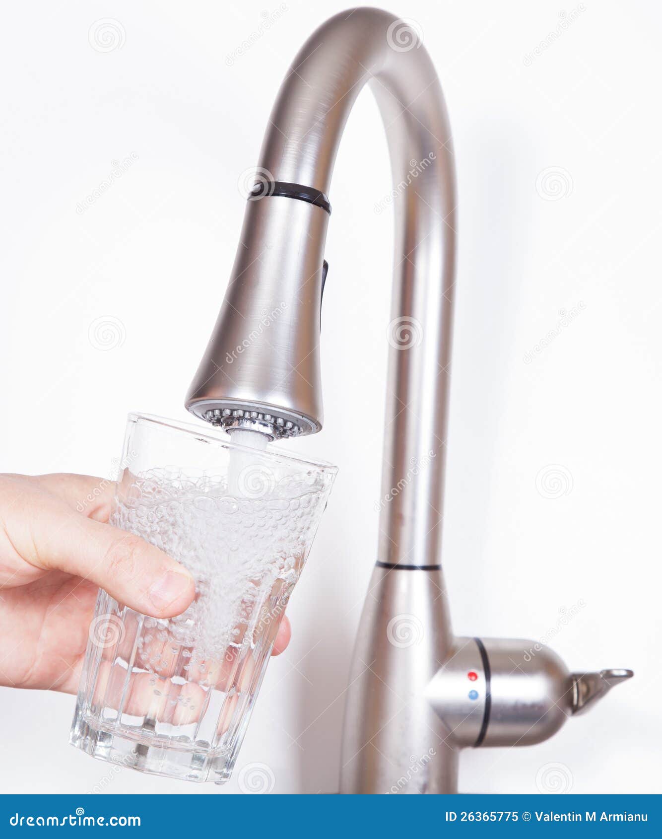 Tap fresh Water stock image. Image of water, hand, sink 26365775