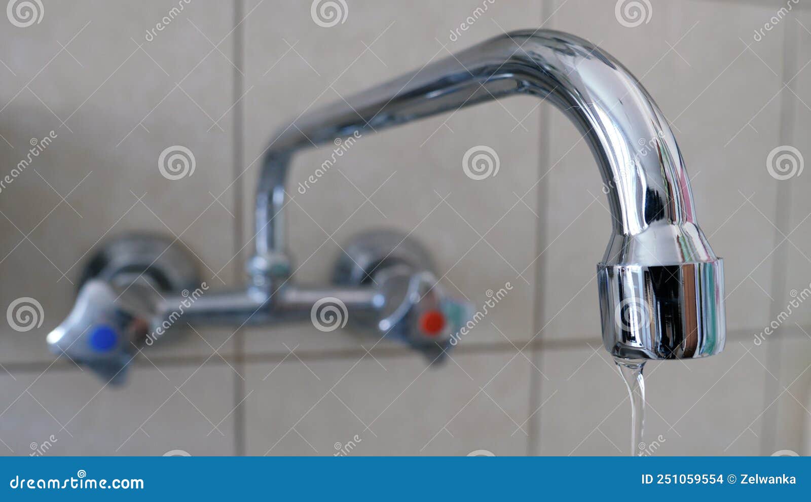 Tap Water Dribbling. Waste of Water Resources Stock Photo Image of