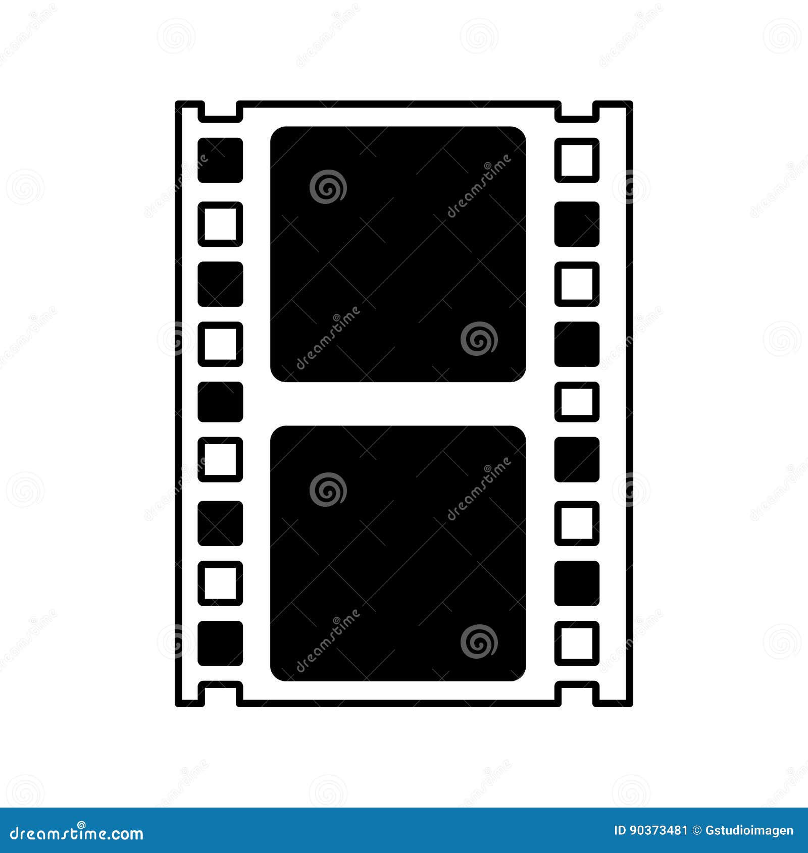 Tape Film Record Isolated Icon Stock Vector Illustration of negative
