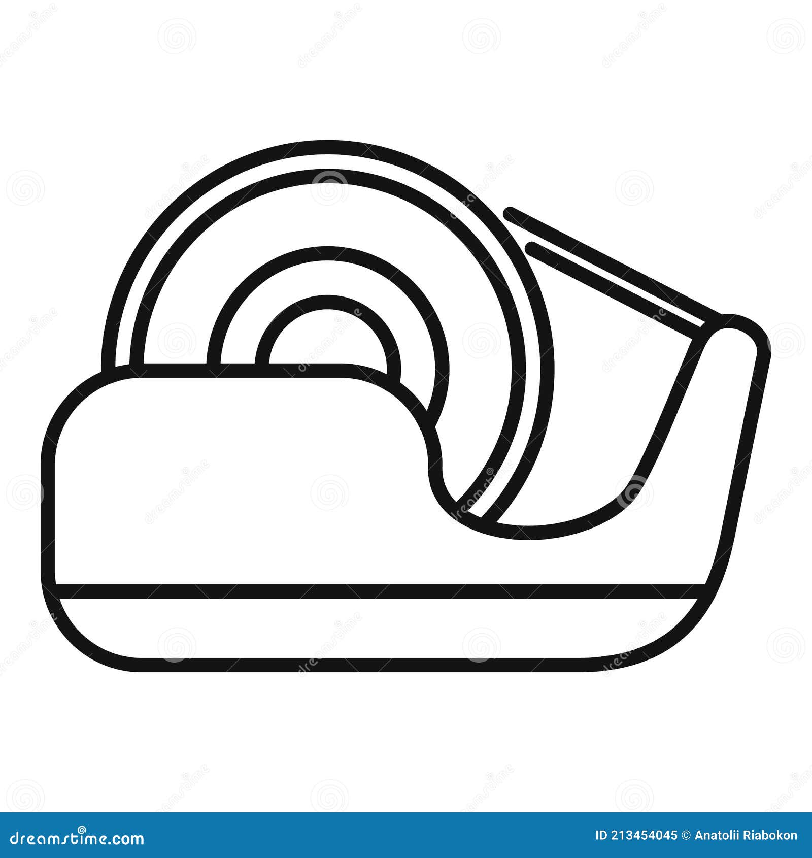Tape Holder Icon, Outline Style Stock Vector Illustration of line