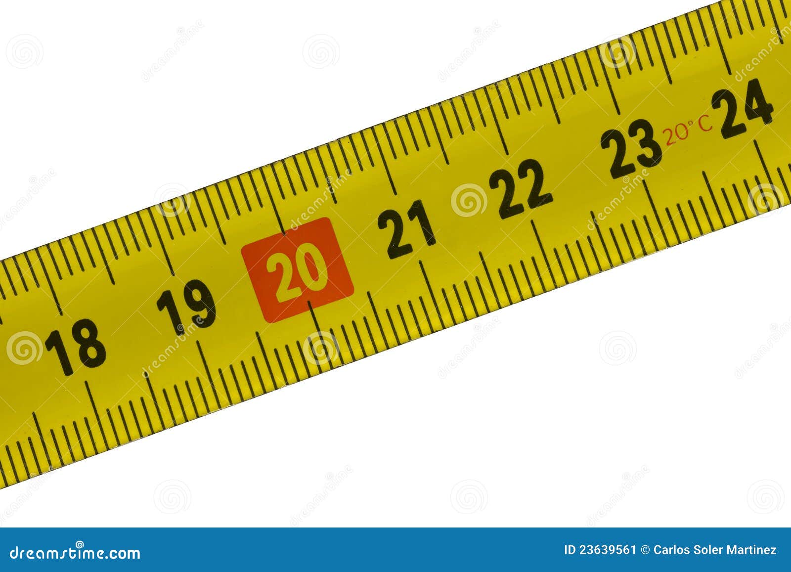 nauwkeurig contant geld lelijk Tape Measure, Detail from 18 To 24 Centimeters Stock Image - Image of sign,  numbers: 23639561