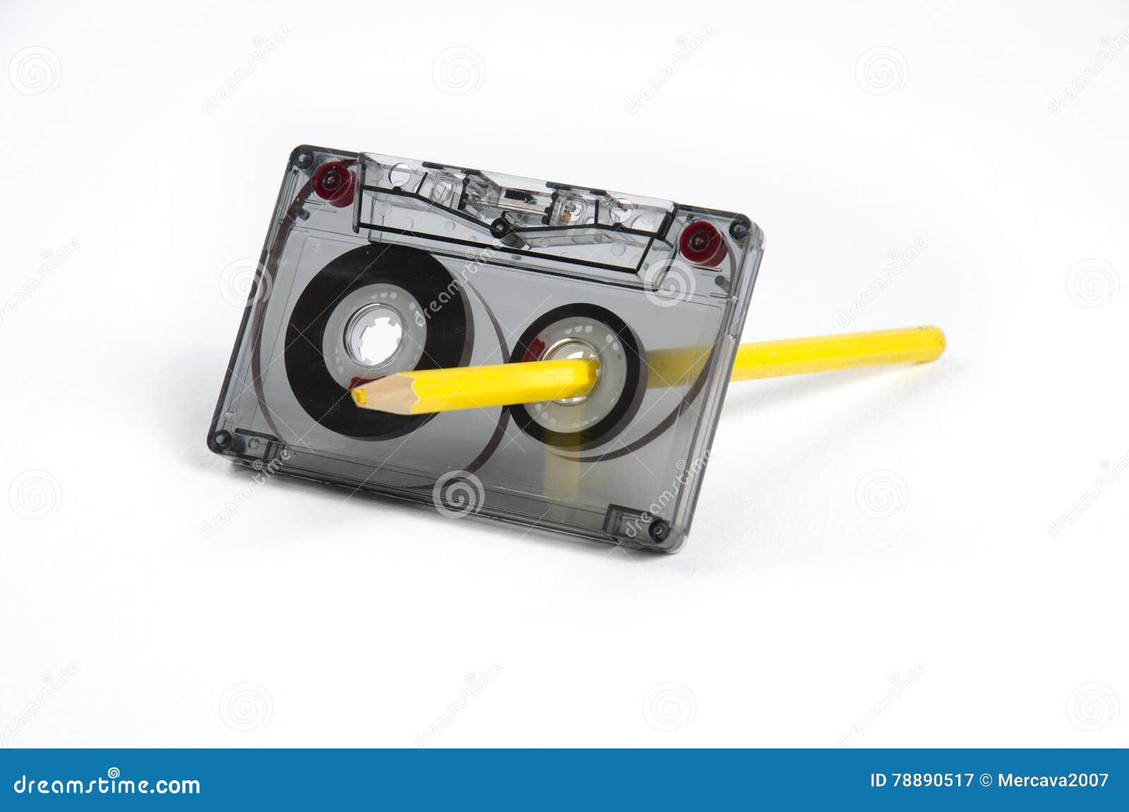 Tape and a pencil. stock image. Image of pencil, listening 78890517