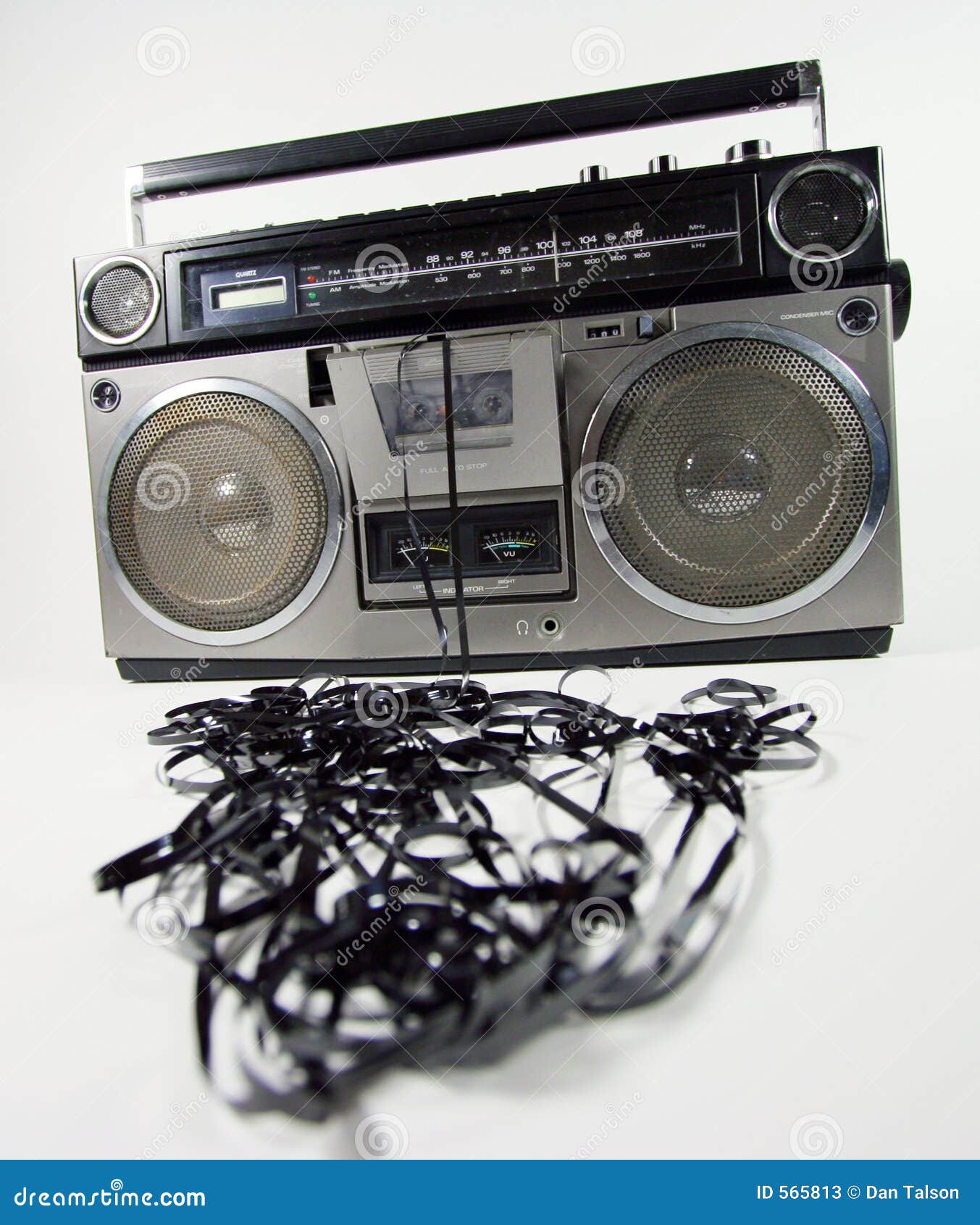 tape spewing boombox