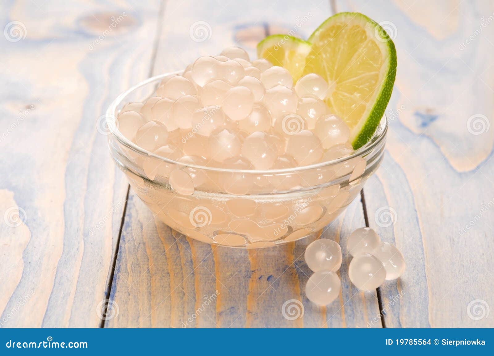 Tapioca Pearls With Lime. Bubble Tea Stock Photo - Image of tapioca