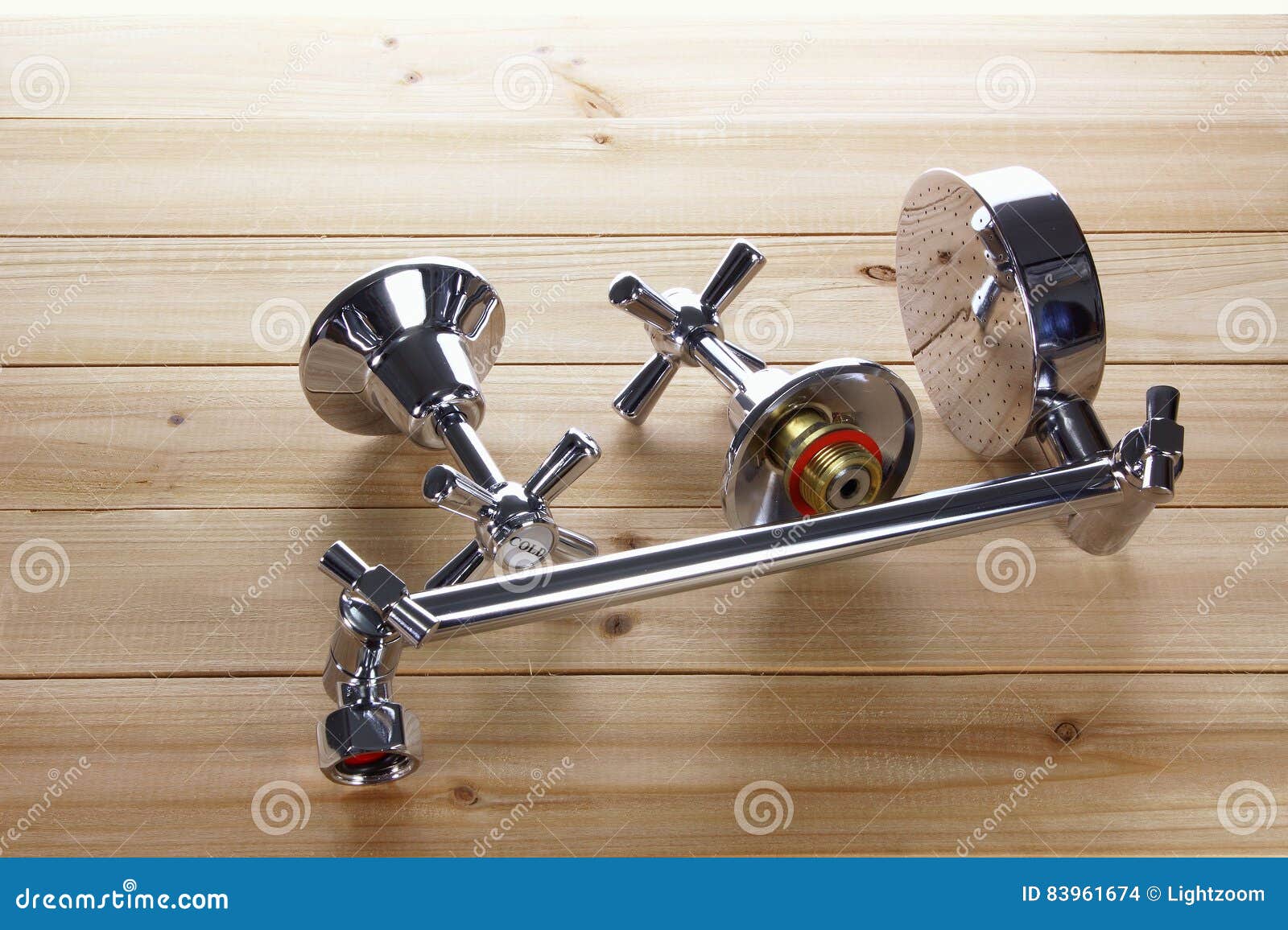 Taps and Shower Head stock photo. Image of fittings, hardware 83961674