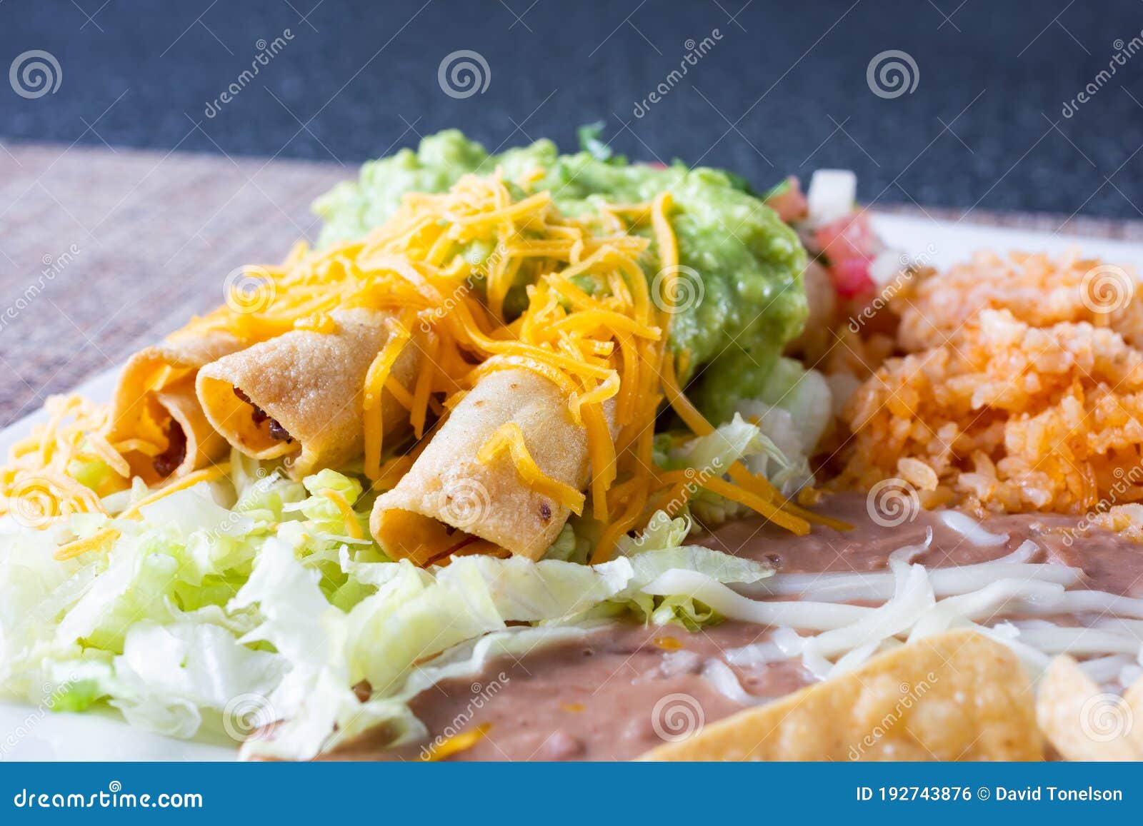 Taquitos plate stock photo. Image of menu, kitchen, text 192743876
