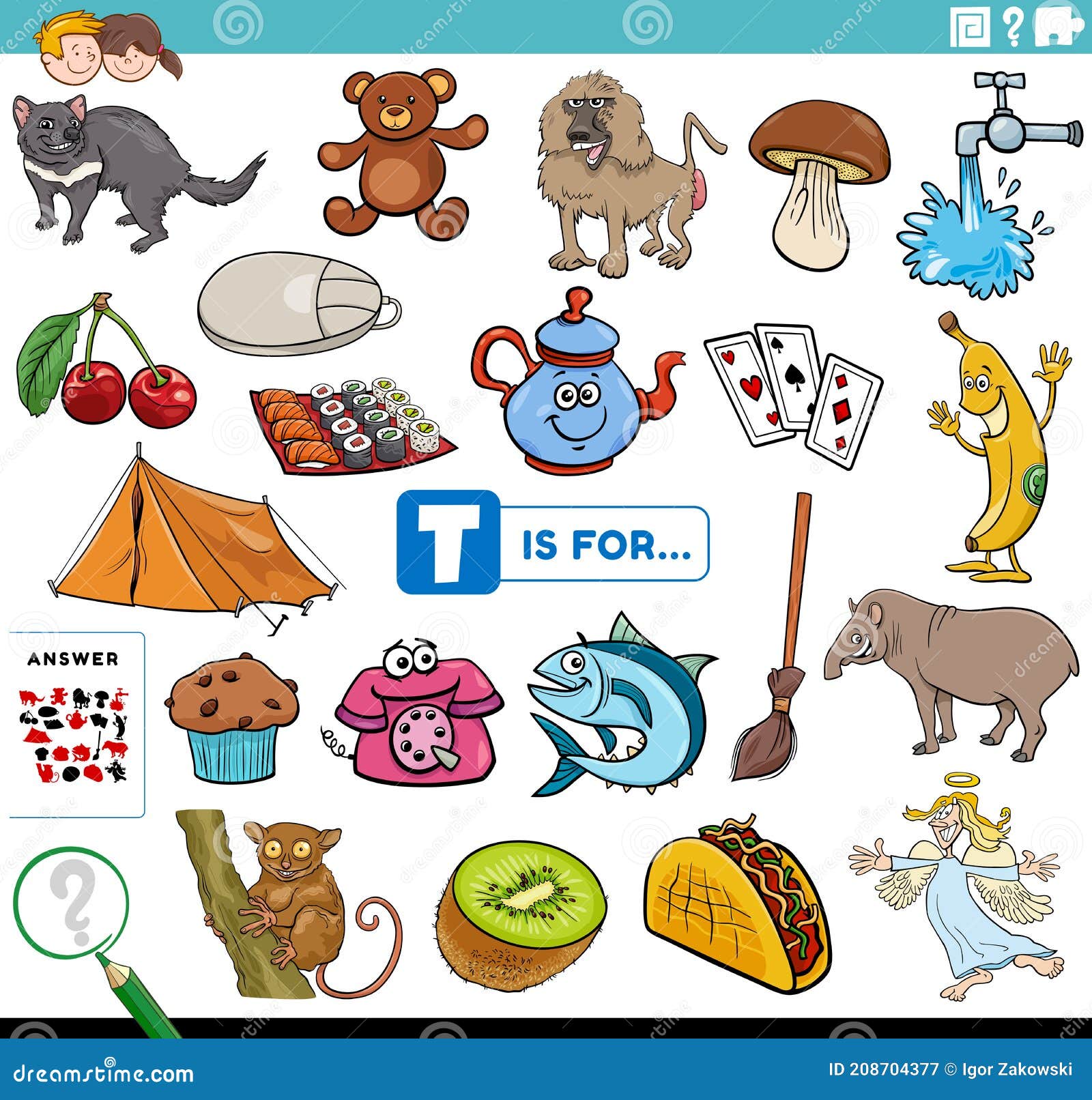 Tarea Educativa De Letras a Palabras Para Niños Ilustración del Vector -  Ilustración de juego, alfabeto: 208704377