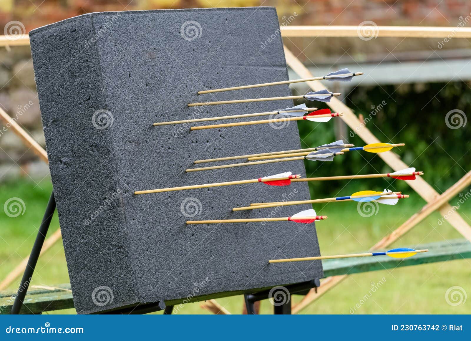 Target and archery arrows stock photo. Image of accuracy 230763742