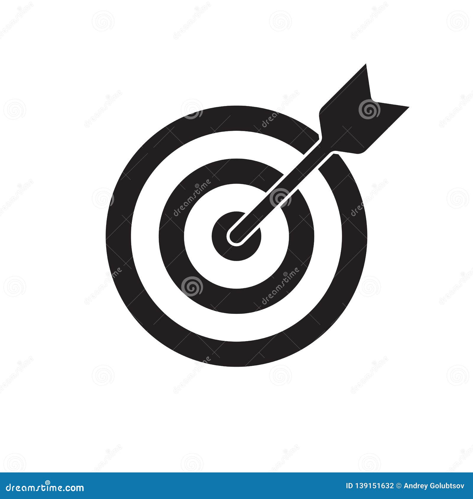 target and arrow  icon. dartboard shoot, business aim target focus 