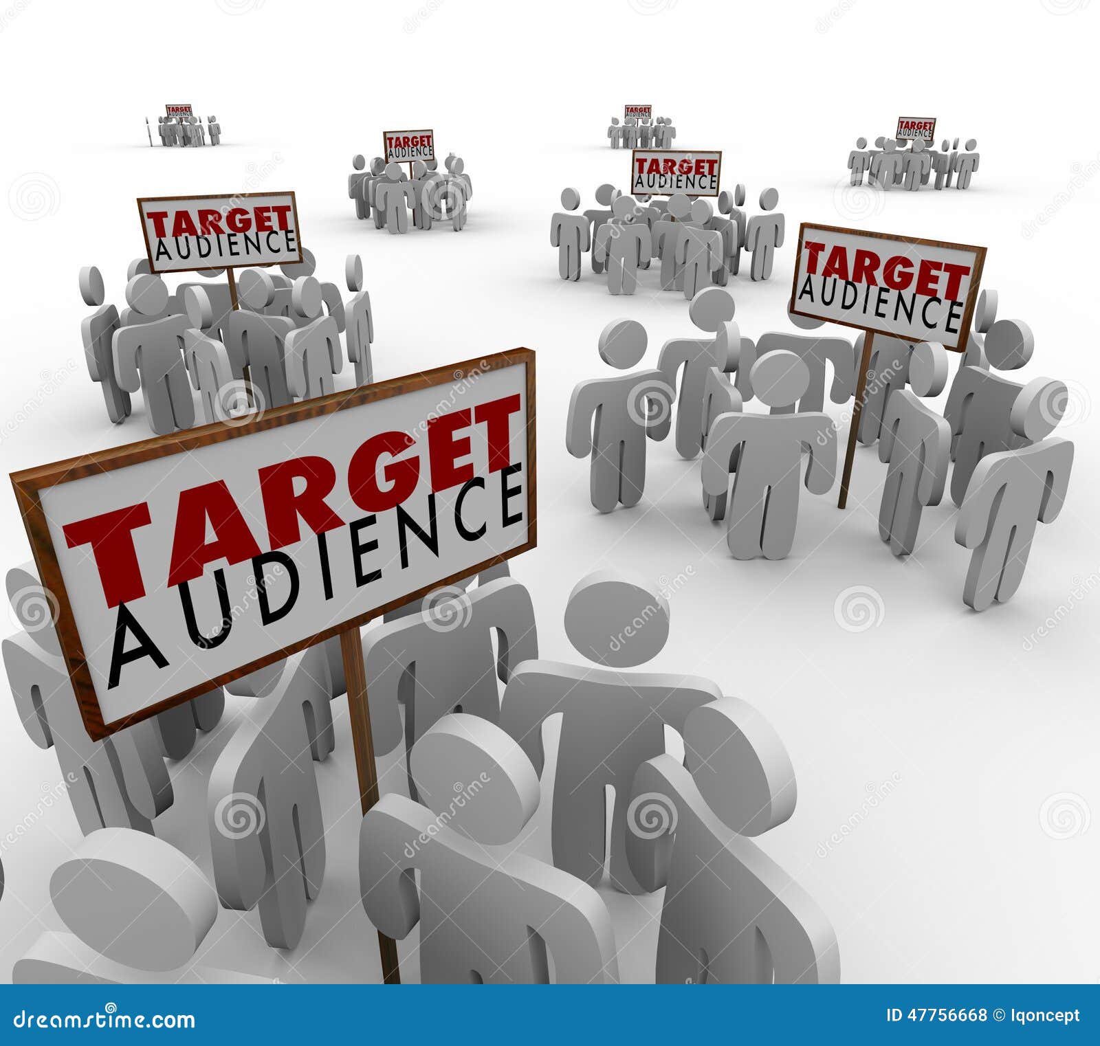 target audience signs customers demo groups prospects