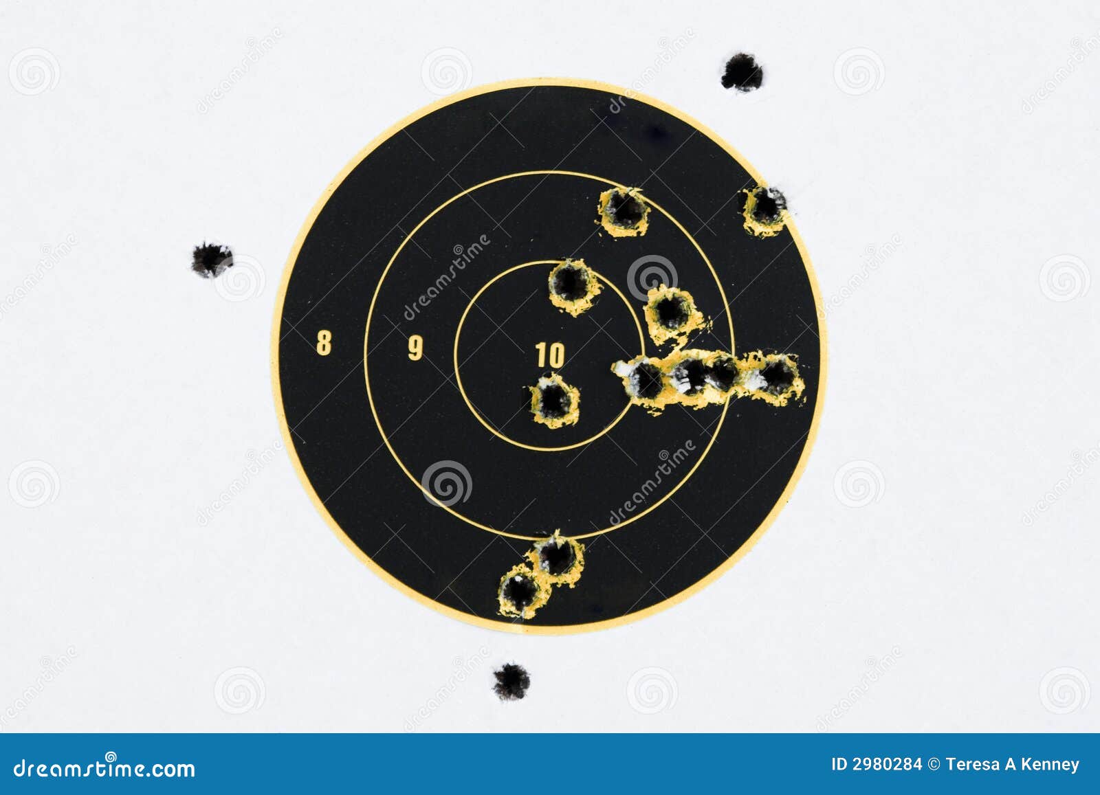 target with bullet holes