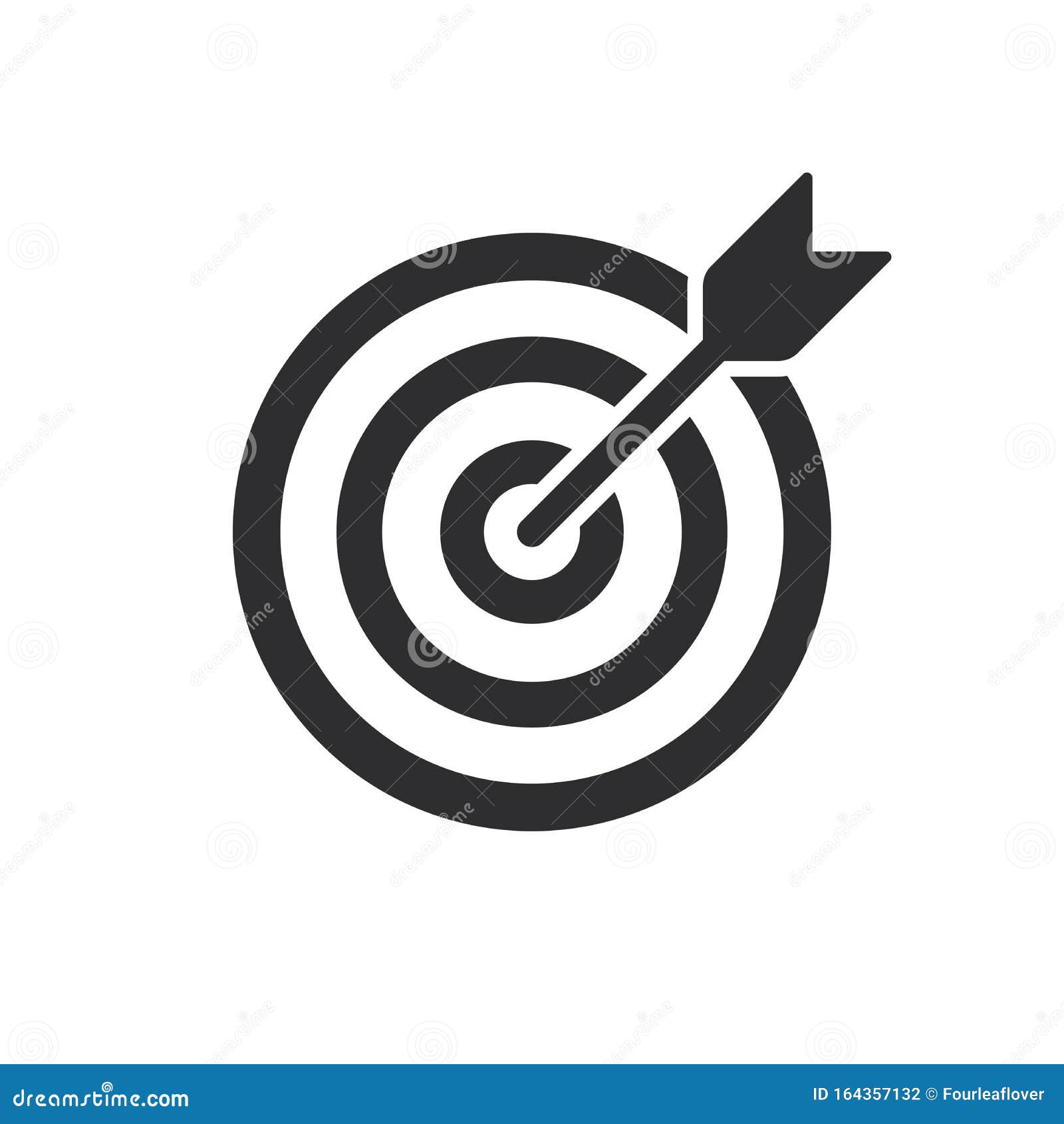 target bullseye with arrow line art icon for apps and websites