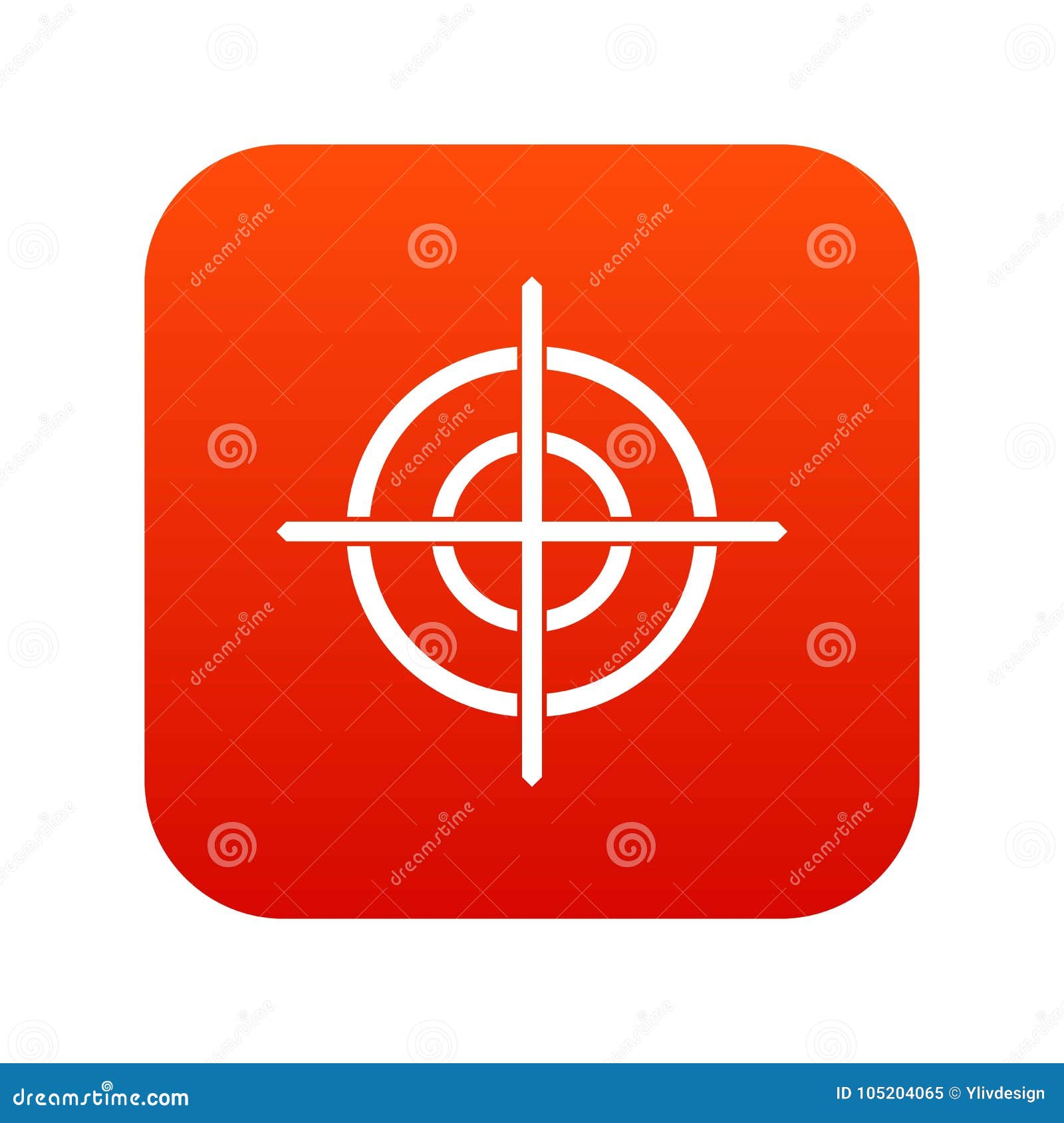 Target Crosshair Icon Digital Red Stock Vector - Illustration of sign ...